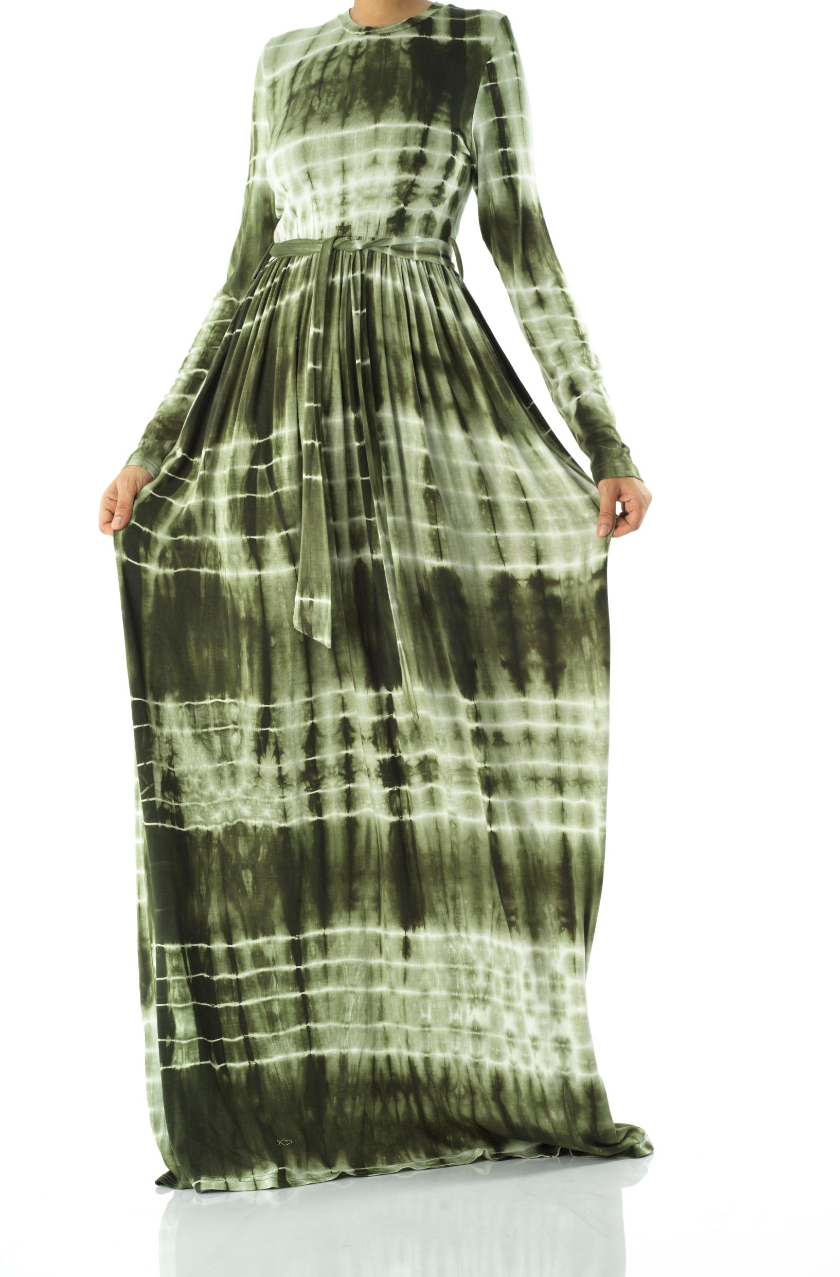 Tie dye Long sleeve maxi dress Kabayare