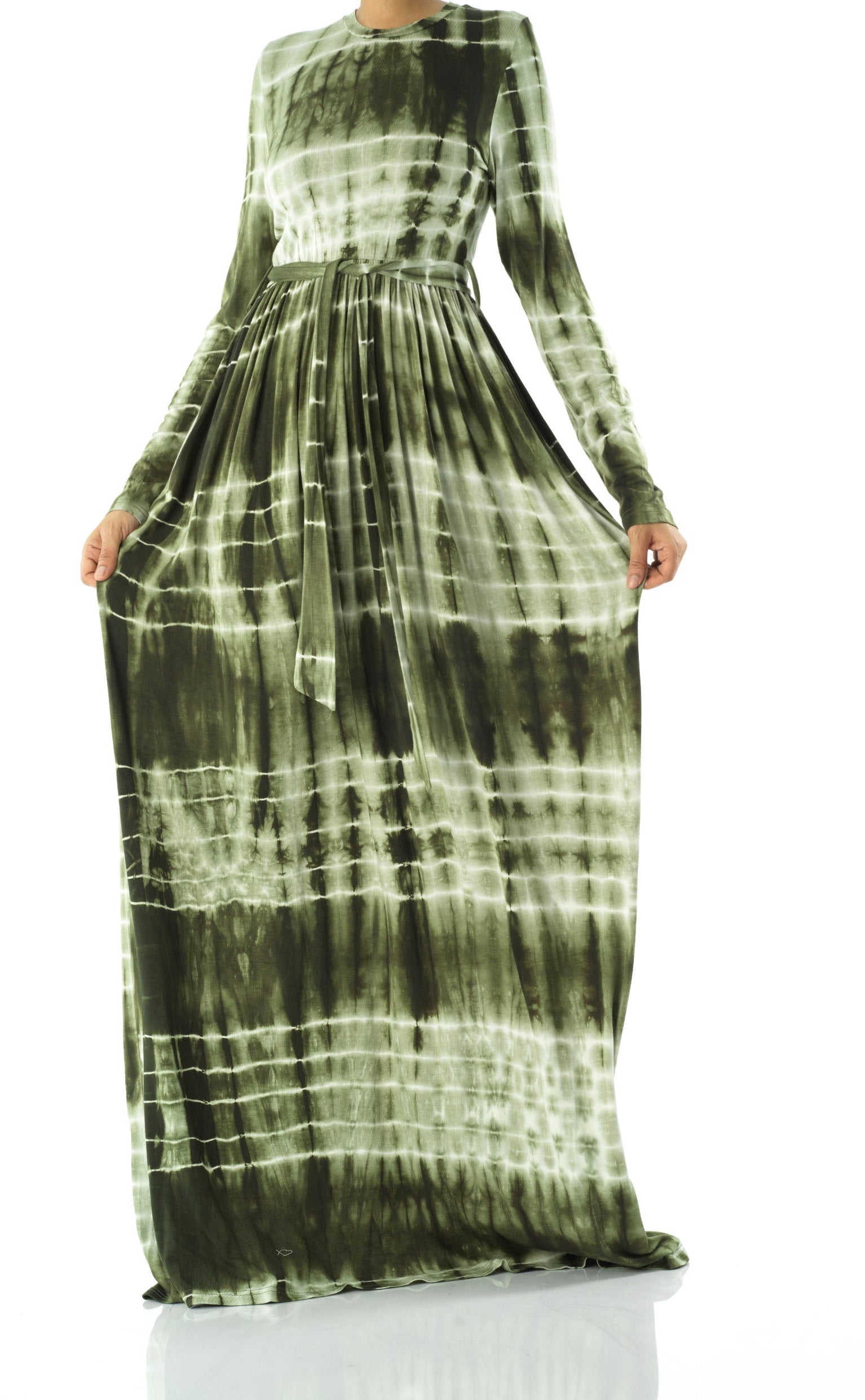 Tie dye Long sleeve maxi dress Kabayare