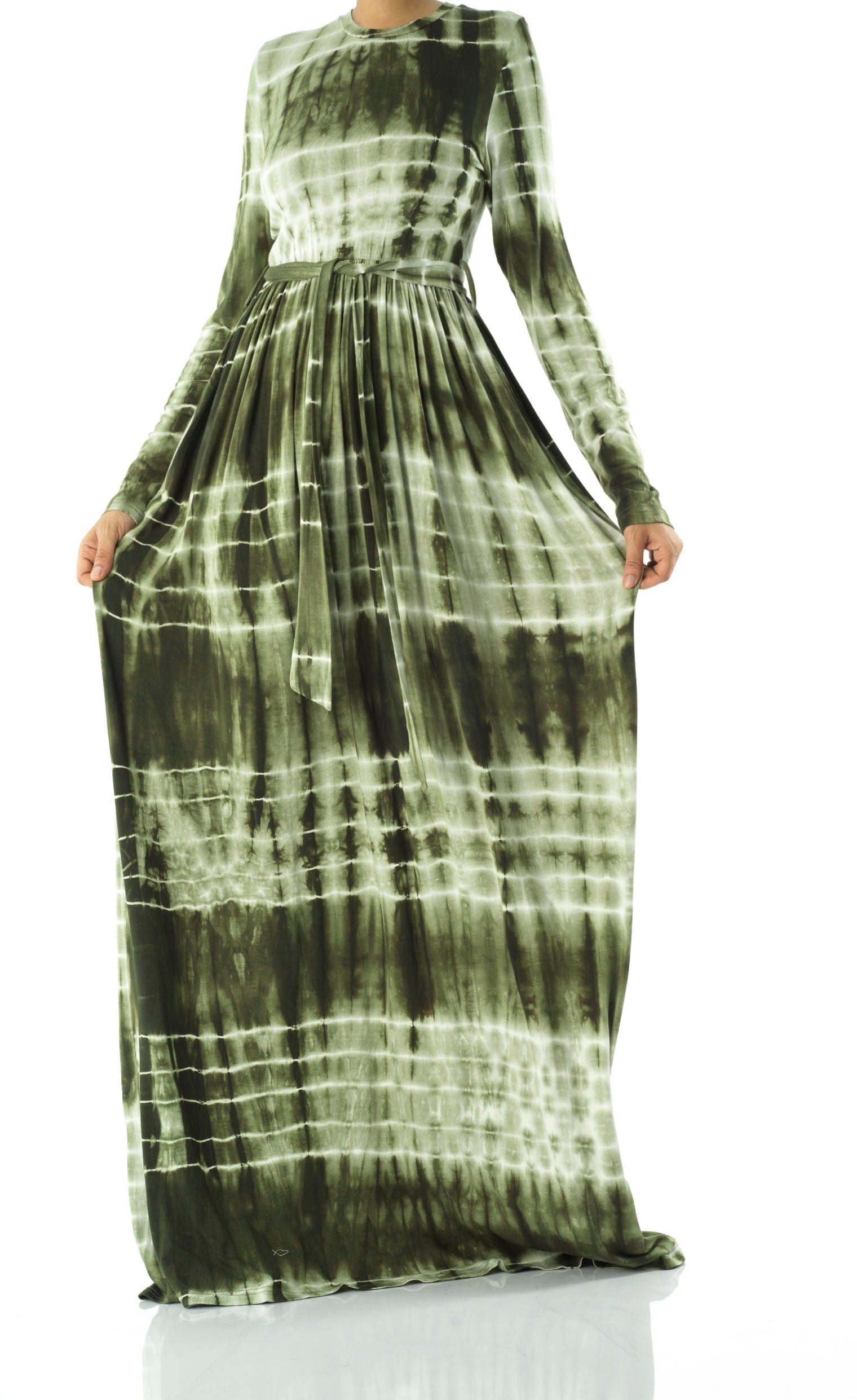 Tie dye Long sleeve maxi dress Kabayare