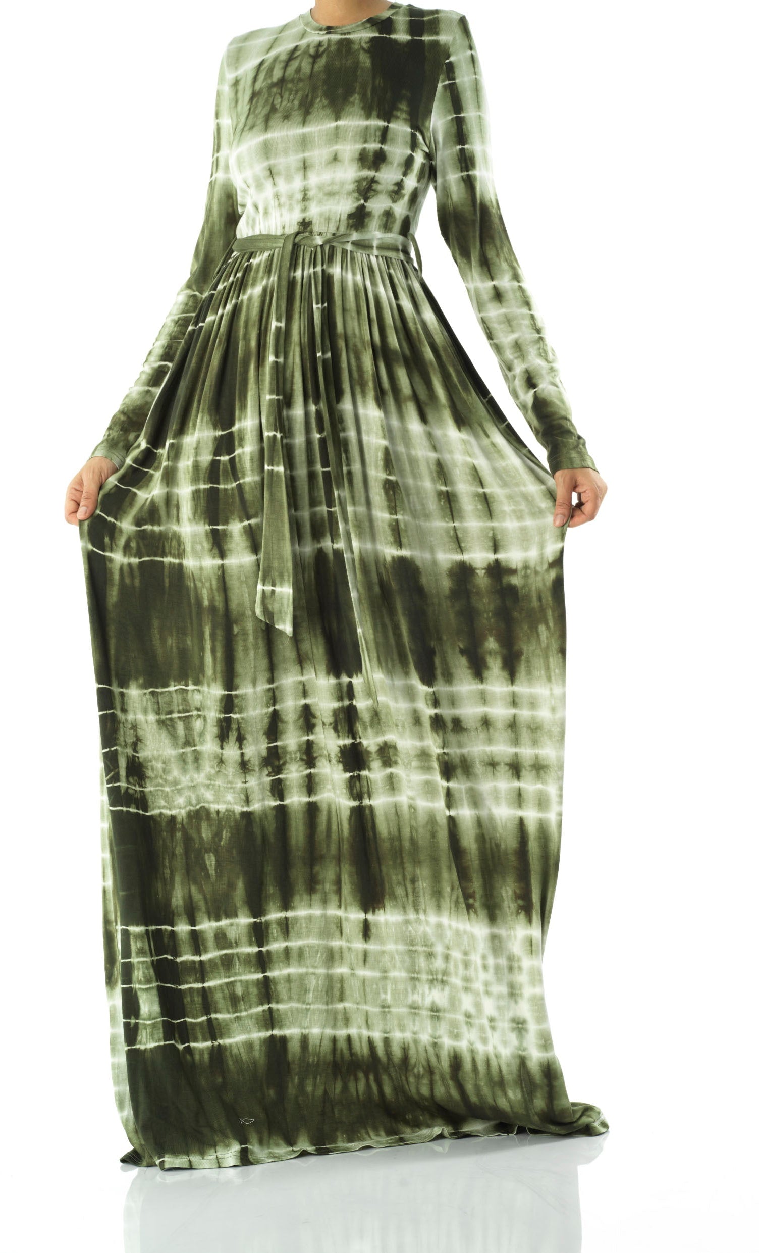 Tie dye Long sleeve maxi dress Kabayare