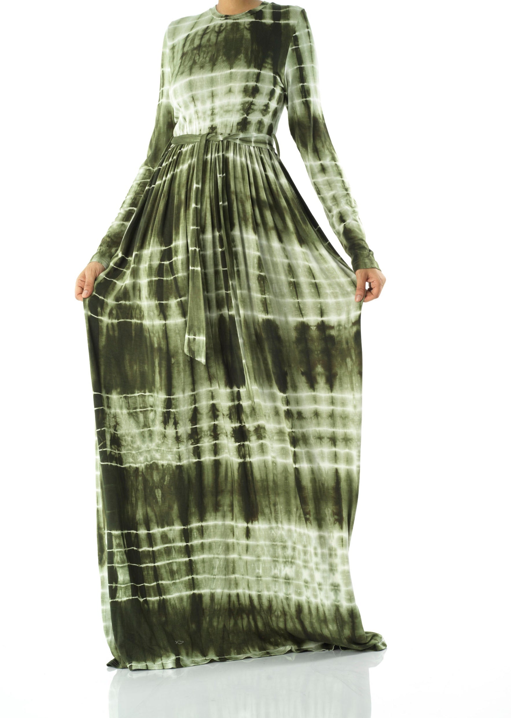 Tie dye Long sleeve maxi dress Kabayare