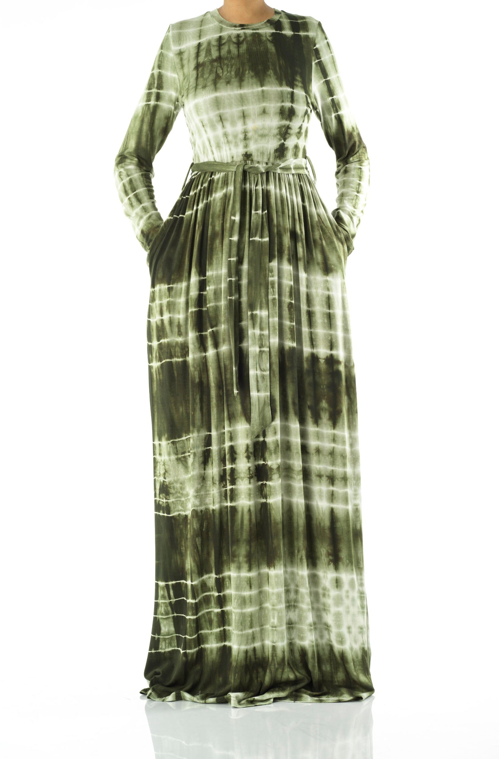 Tie dye Long sleeve maxi dress Kabayare