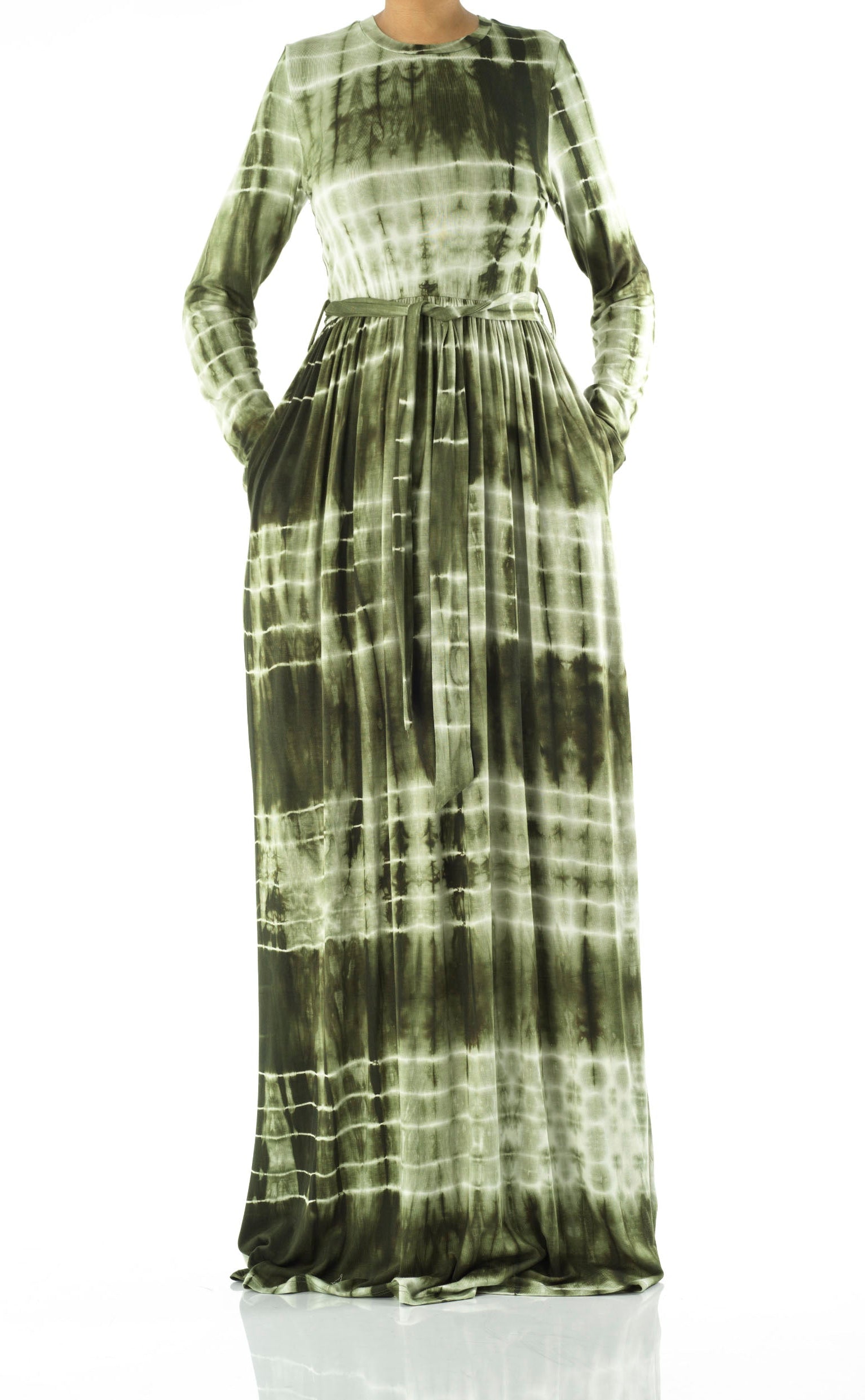 Tie dye Long sleeve maxi dress Kabayare