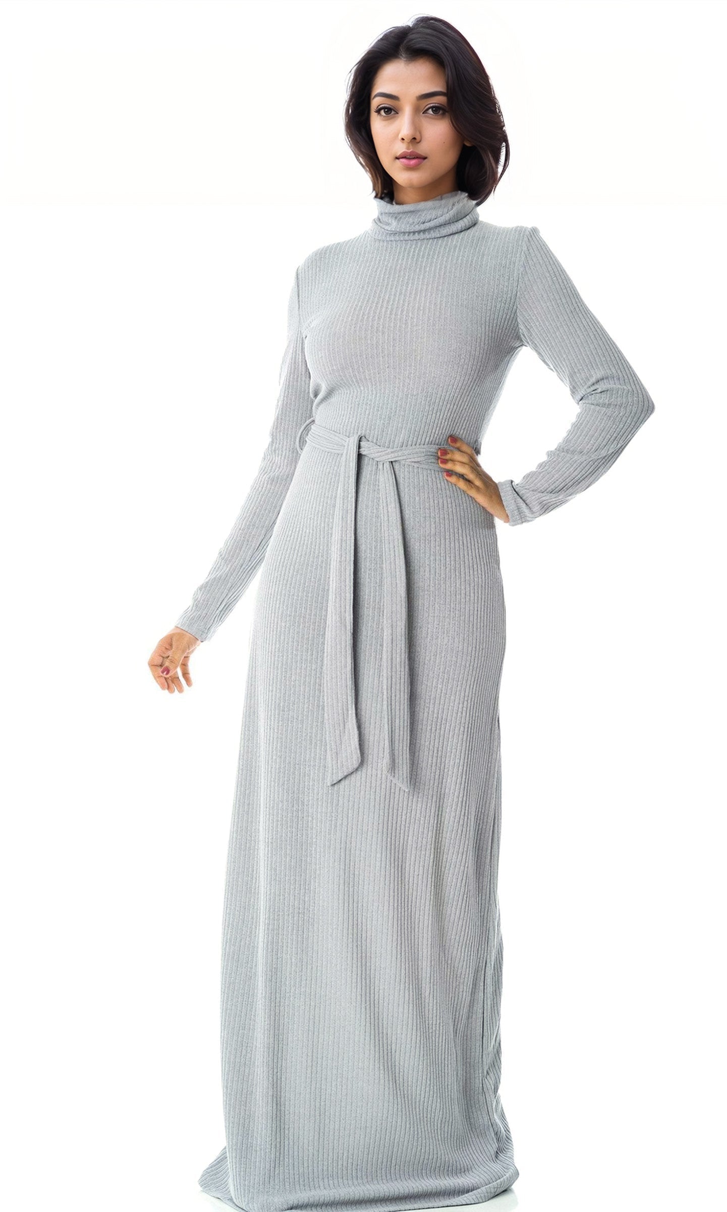 Turtleneck ribbed maxi dress Kabayare