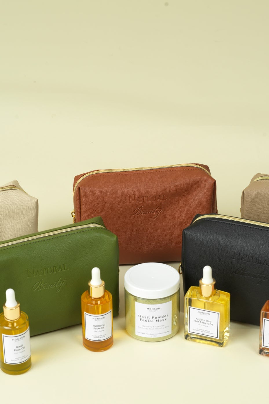 Vegan PU Leather Cosmetic mini travel Bag Monsun Beauty