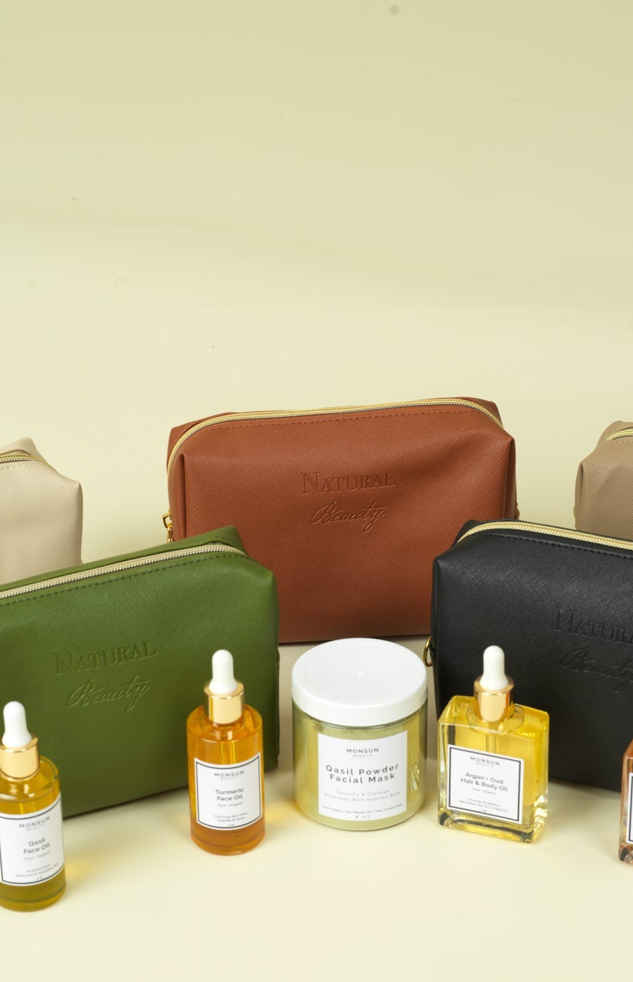 Vegan PU Leather Cosmetic mini travel Bag Monsun Beauty