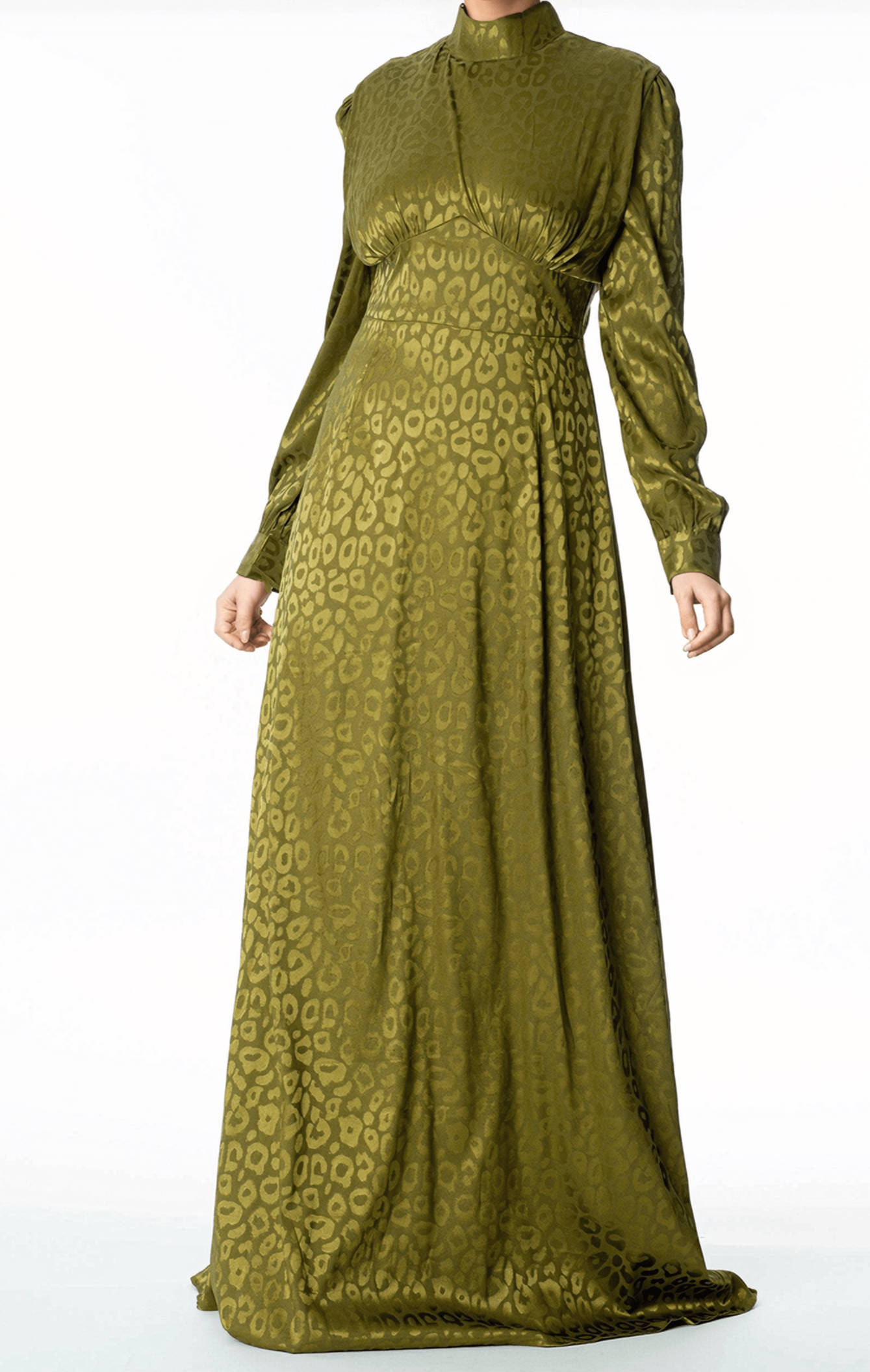 Walk on the wild side satin jacquard dress Kabayare