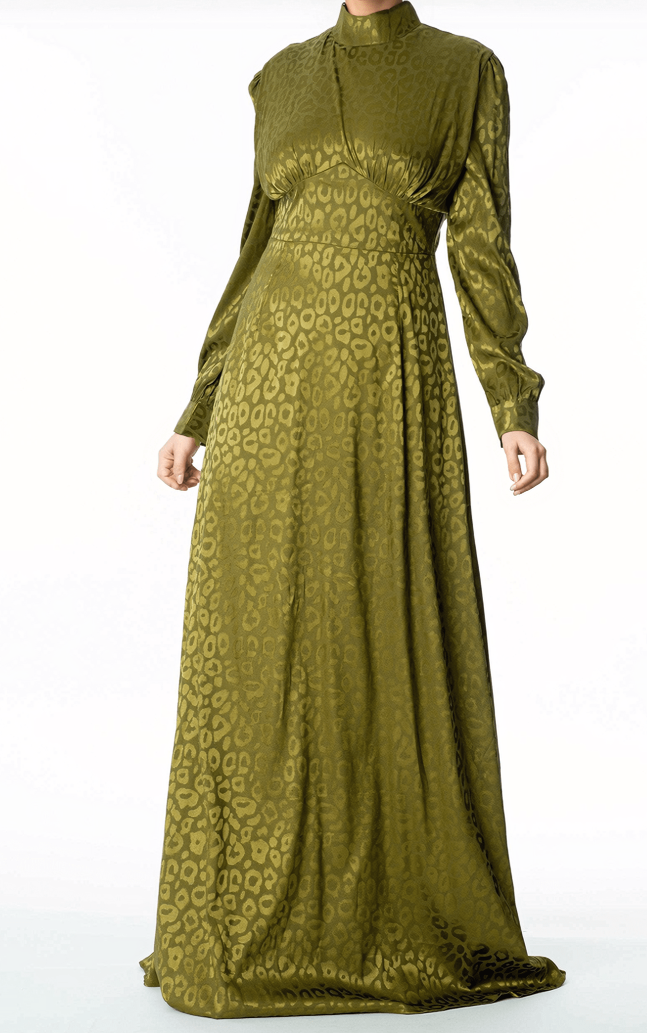 Walk on the wild side satin jacquard dress Kabayare