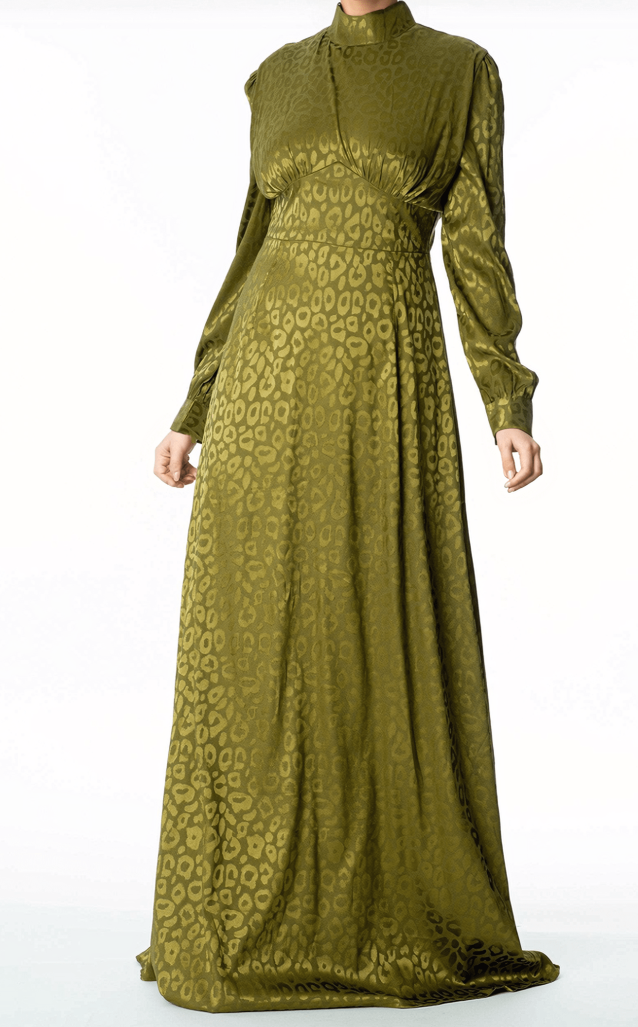 Walk on the wild side satin jacquard dress Kabayare