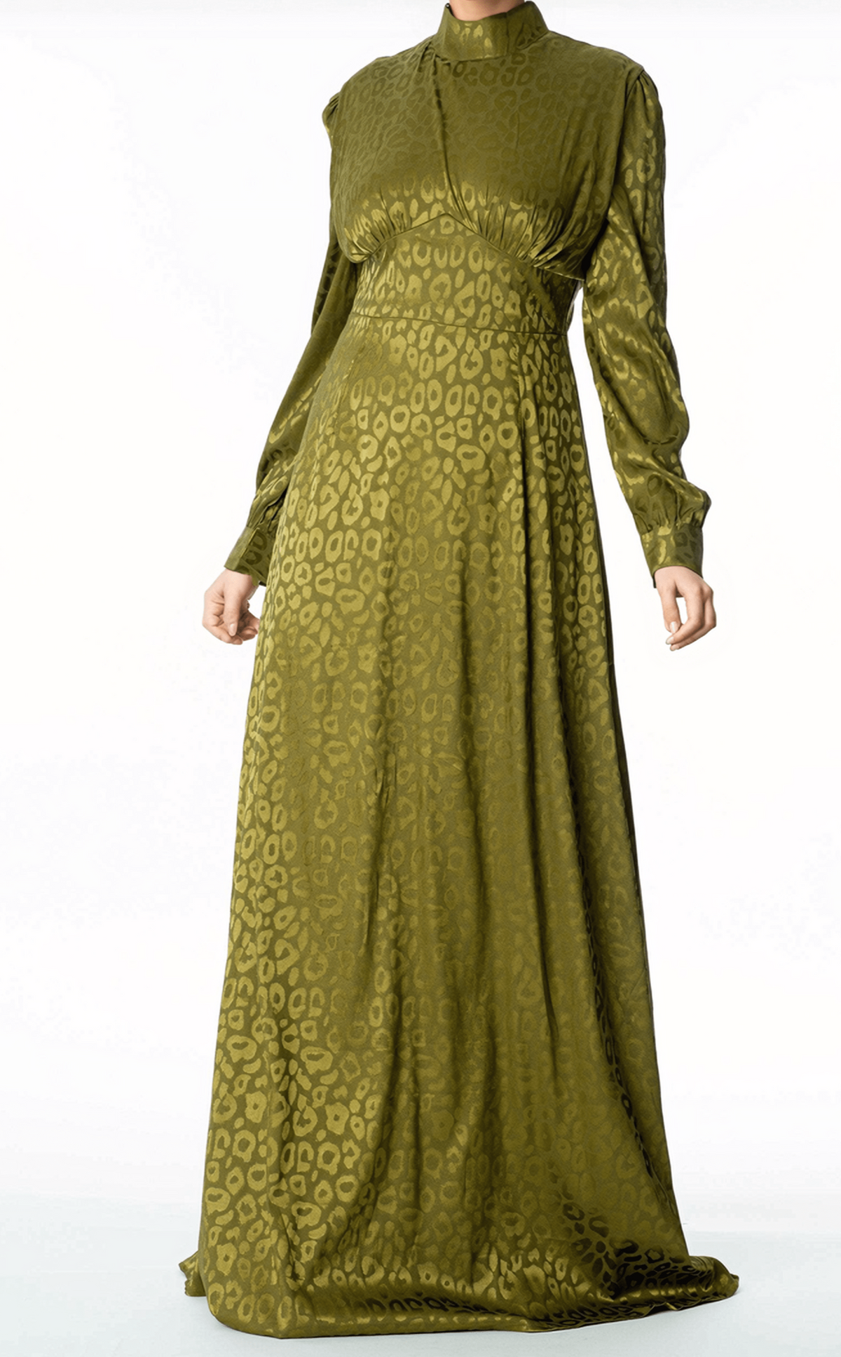 Walk on the wild side satin jacquard dress Kabayare