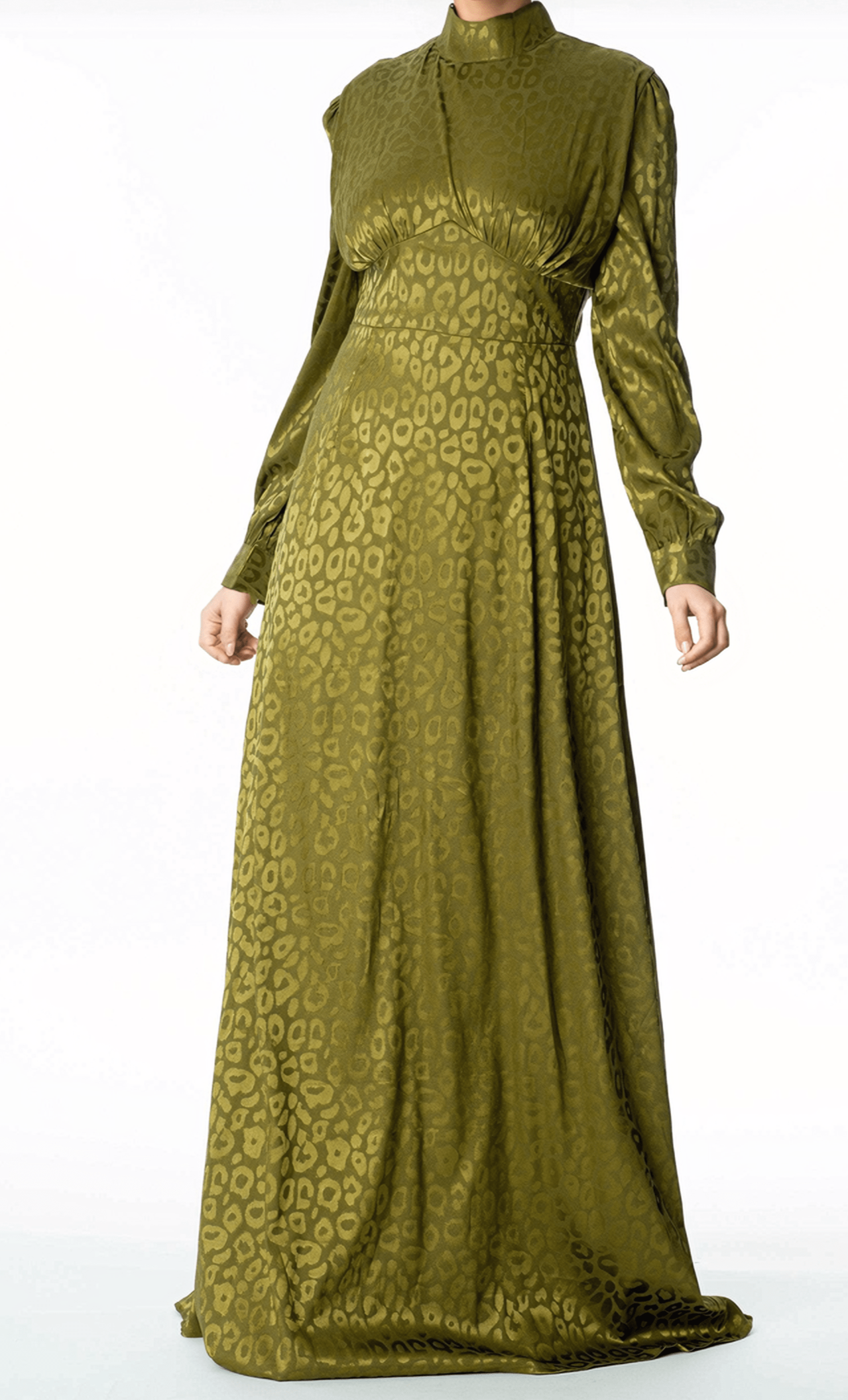 Walk on the wild side satin jacquard dress Kabayare