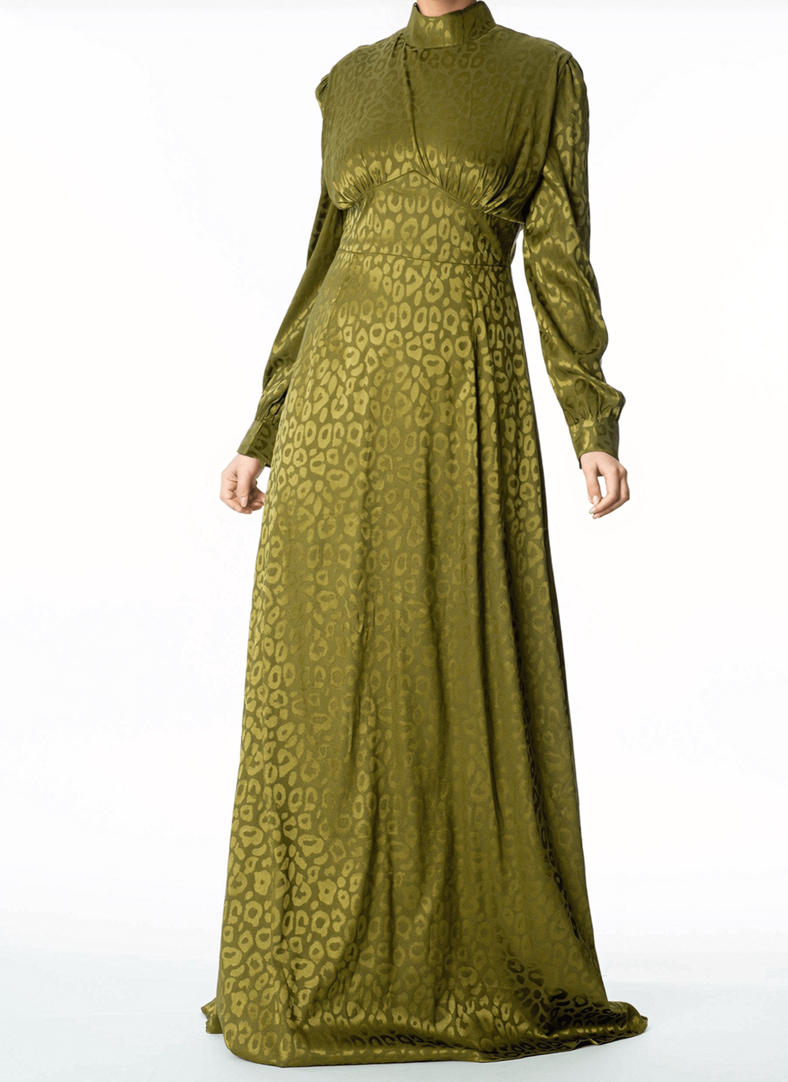 Walk on the wild side satin jacquard dress Kabayare