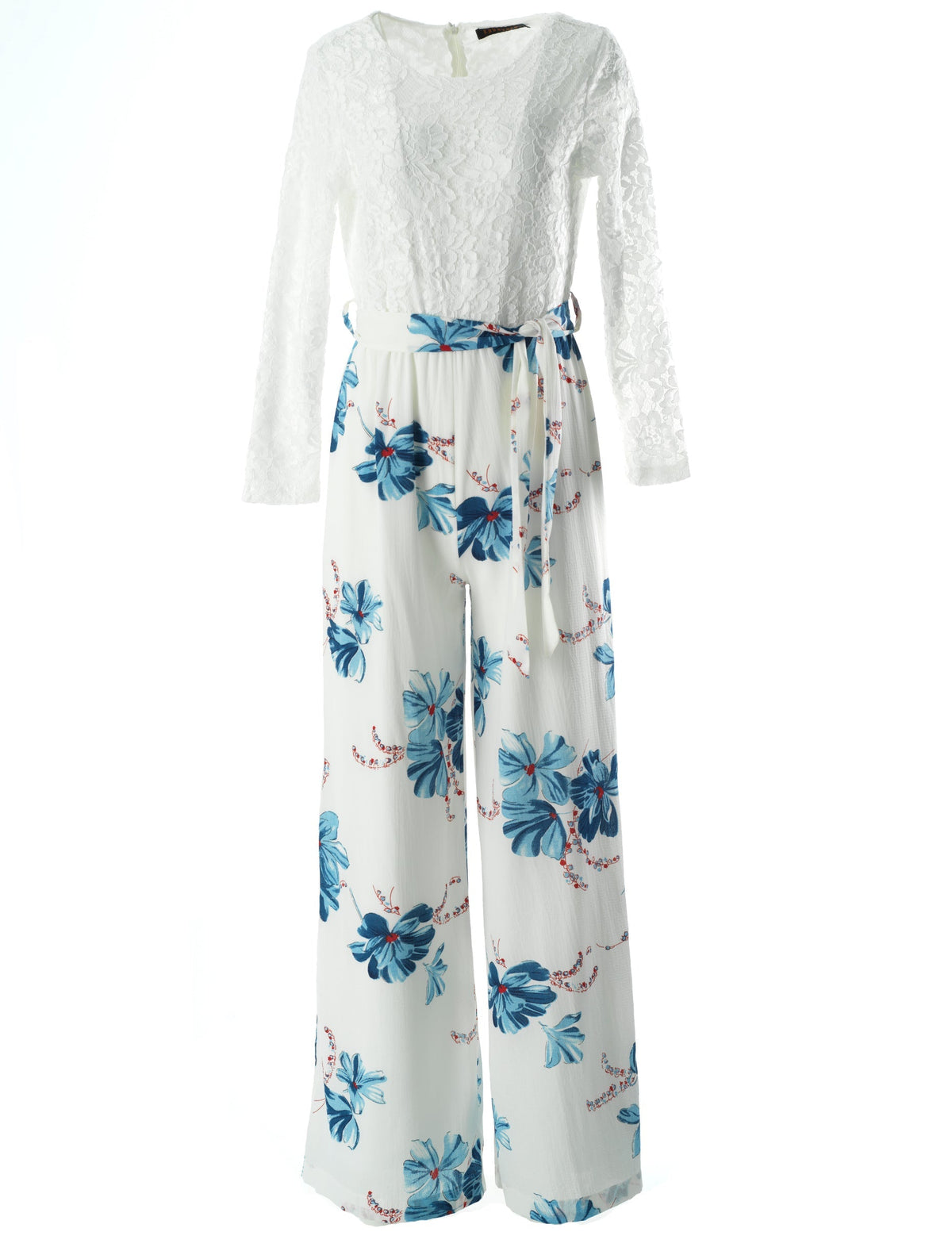 White and Blue floral jumpsuits Kabayare