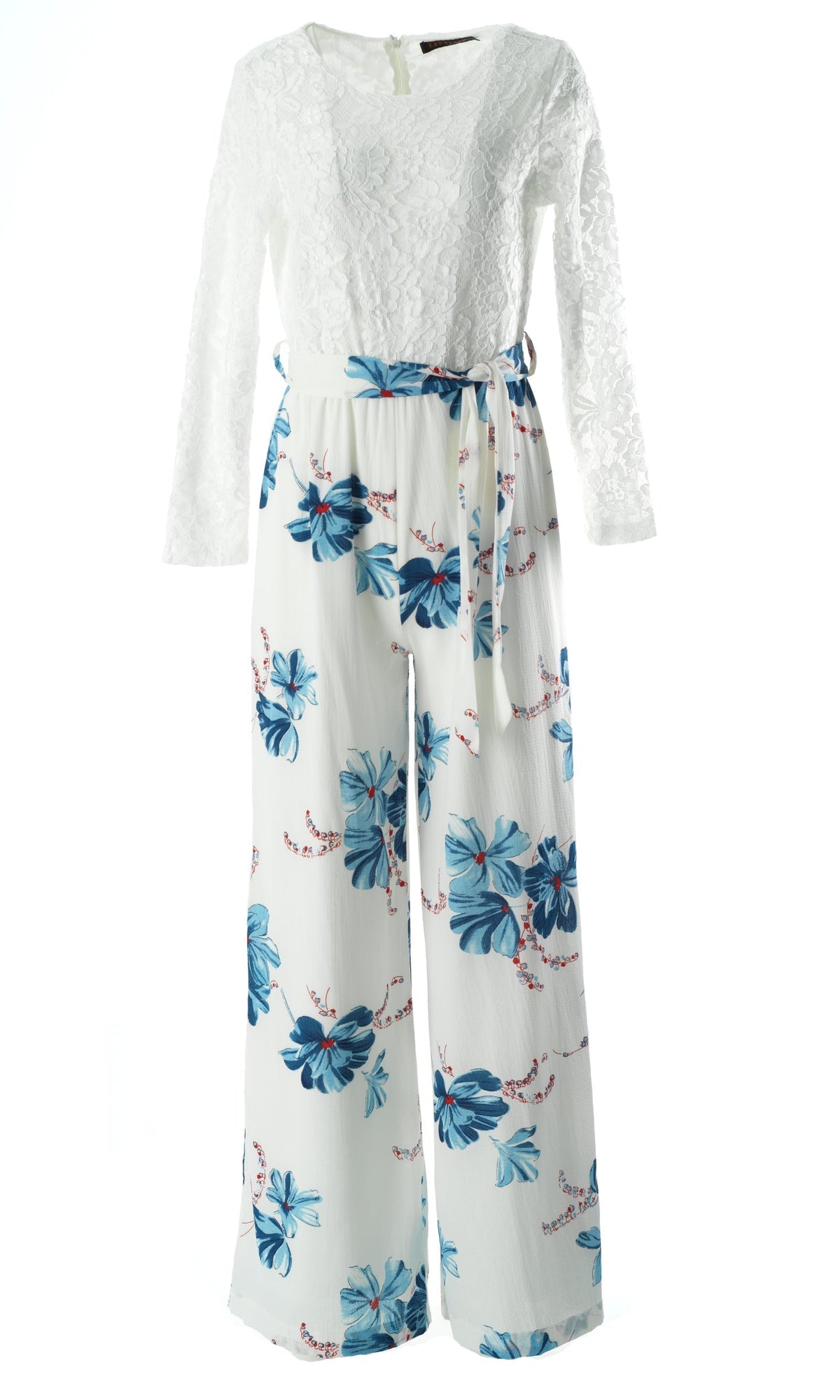 White and Blue floral jumpsuits Kabayare