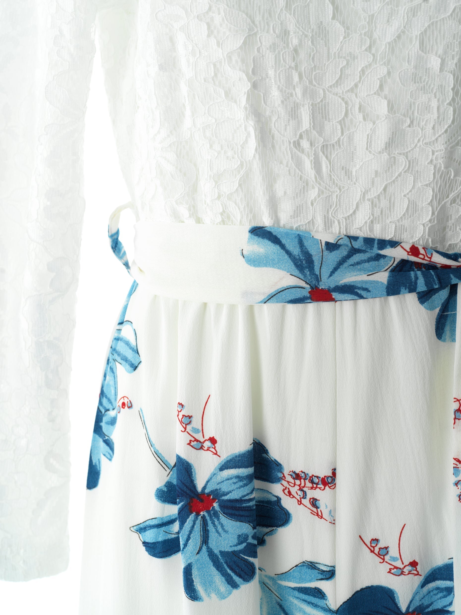 White and Blue floral jumpsuits Kabayare