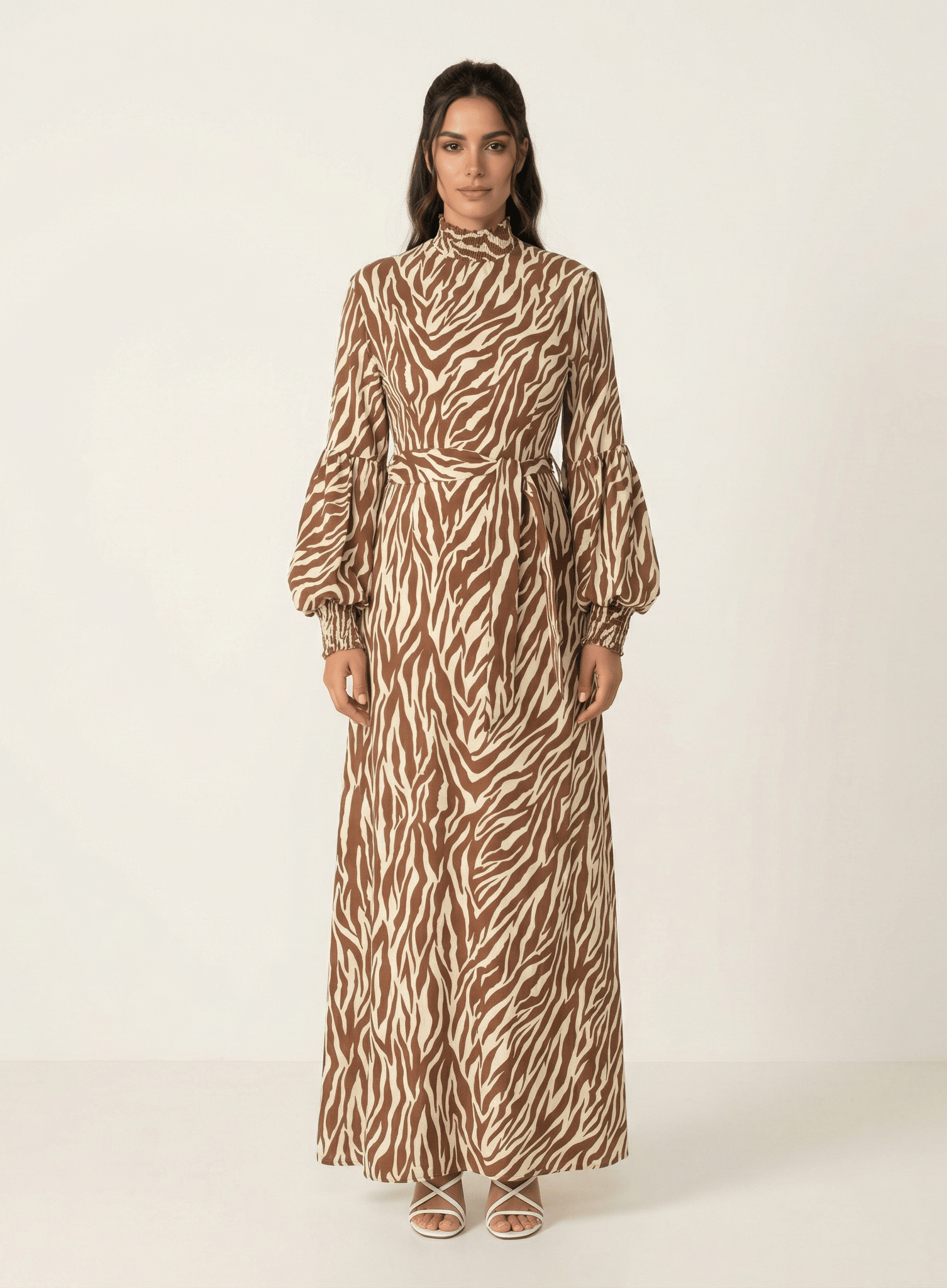 Wild Zebra Print maxi dress Kabayare
