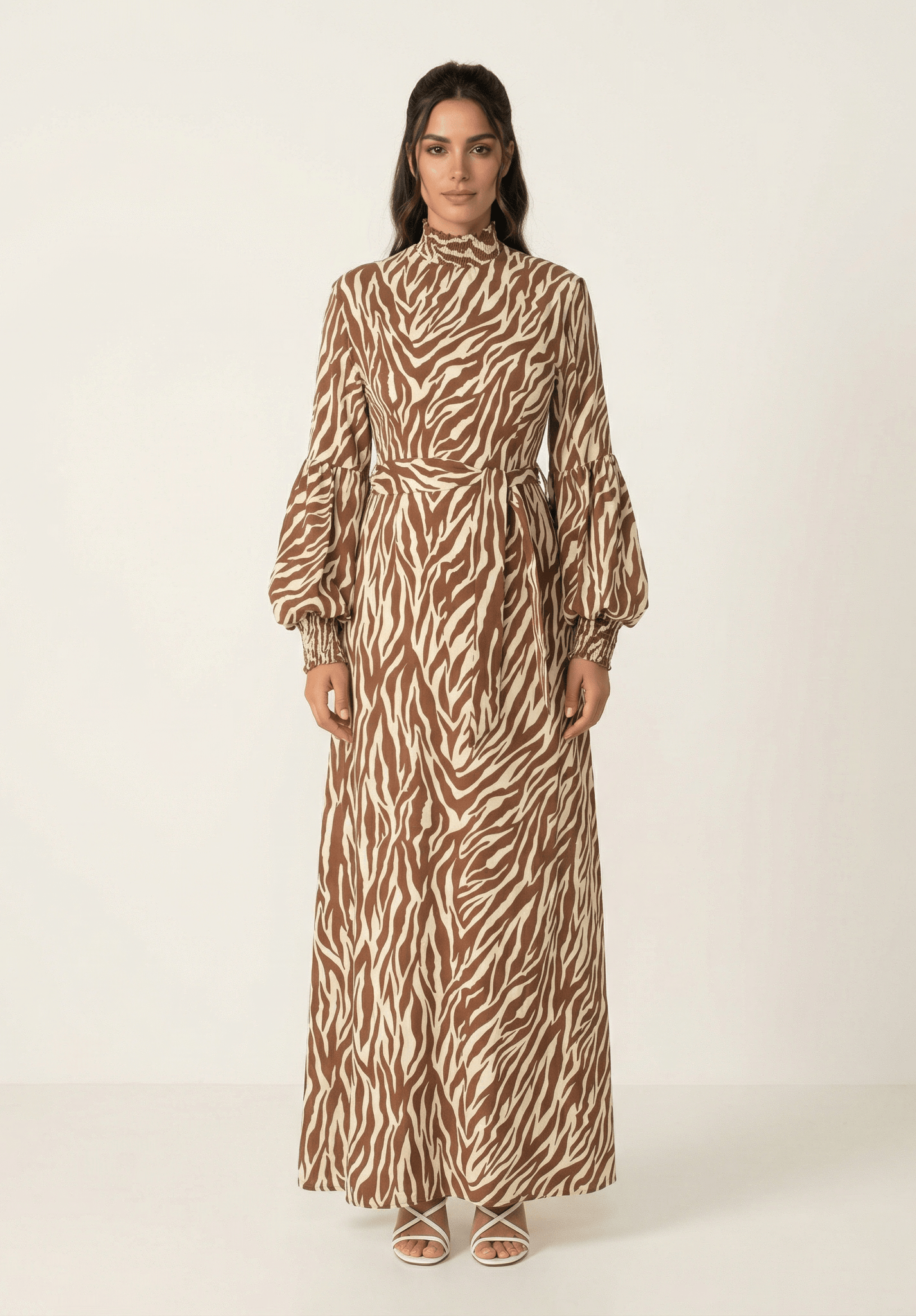Wild Zebra Print maxi dress Kabayare