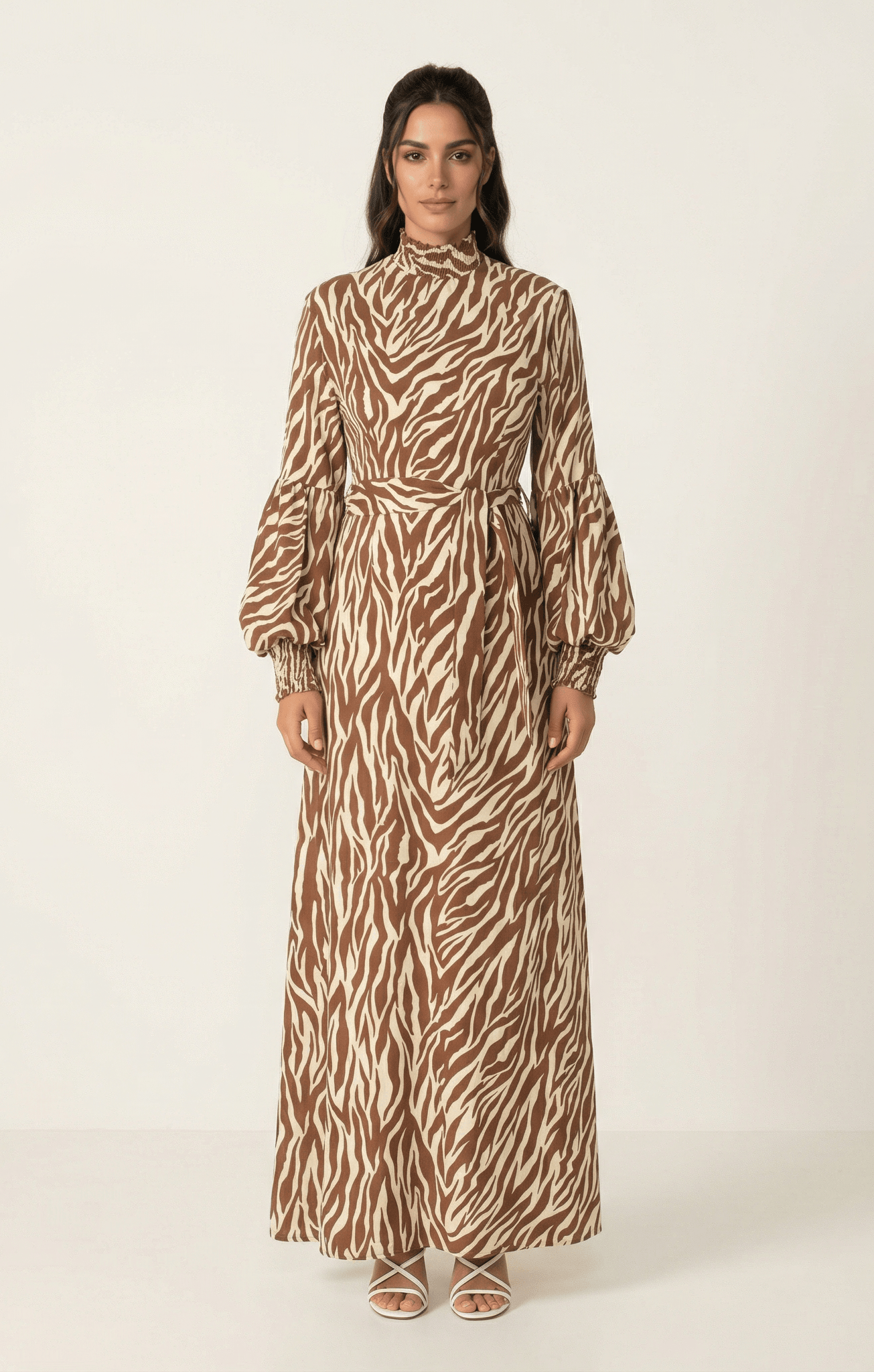 Wild Zebra Print maxi dress Kabayare