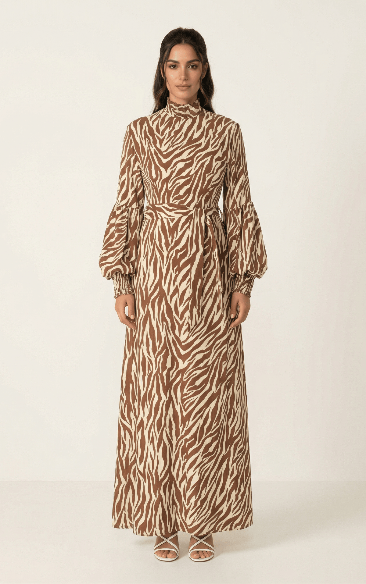 Wild Zebra Print maxi dress Kabayare