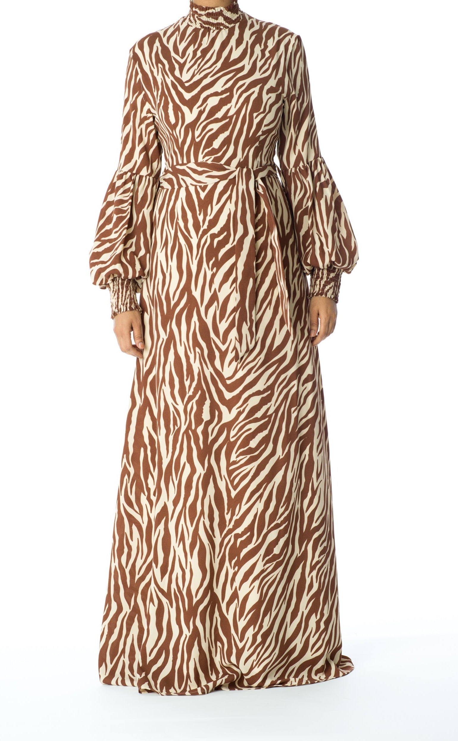 Wild Zebra Print maxi dress Kabayare
