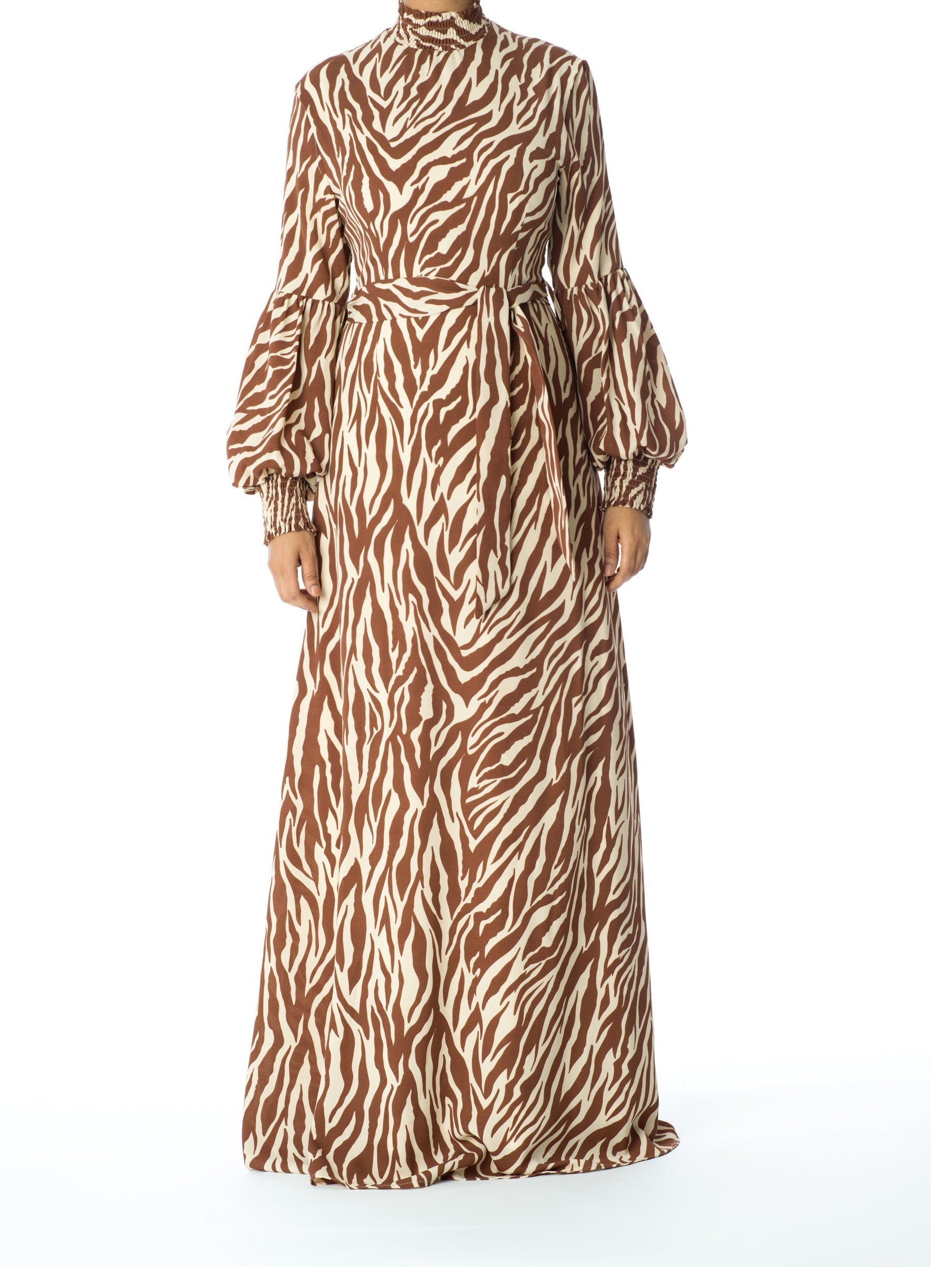 Wild Zebra Print maxi dress Kabayare