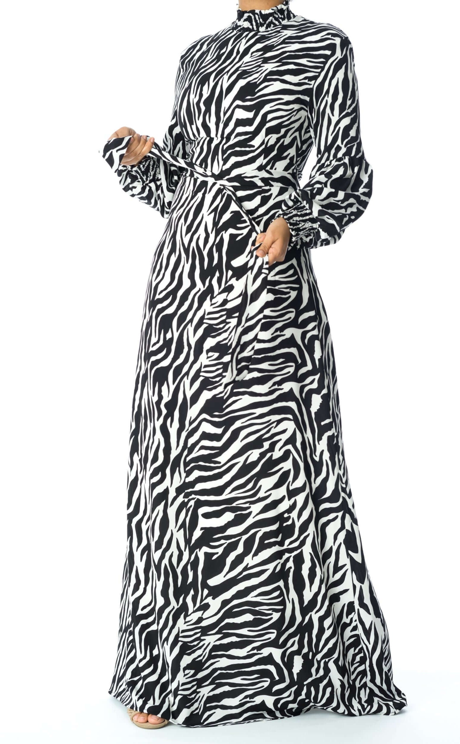 Wild Zebra Print maxi dress Kabayare