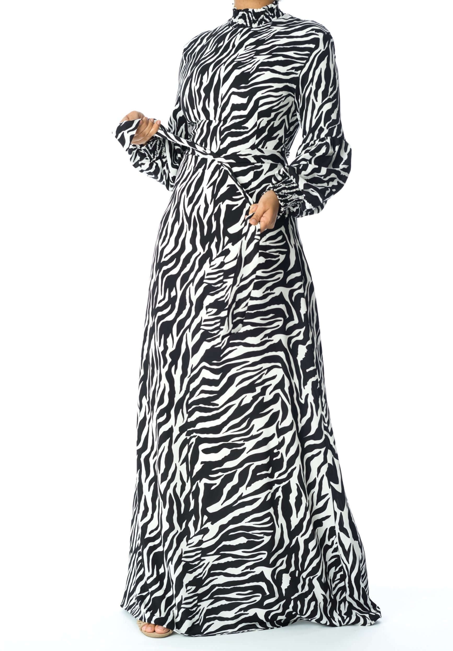 Wild Zebra Print maxi dress Kabayare