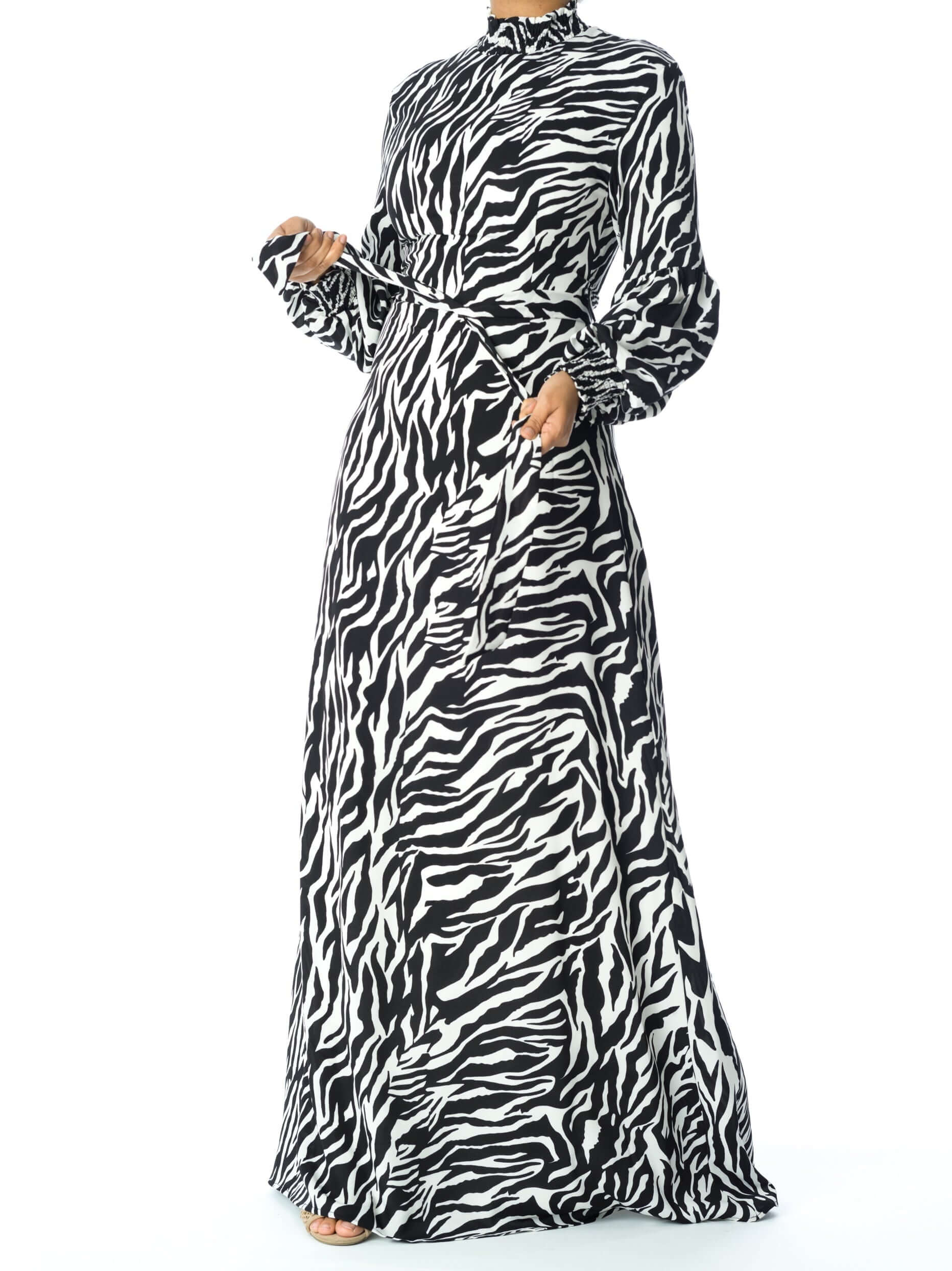 Wild Zebra Print maxi dress Kabayare