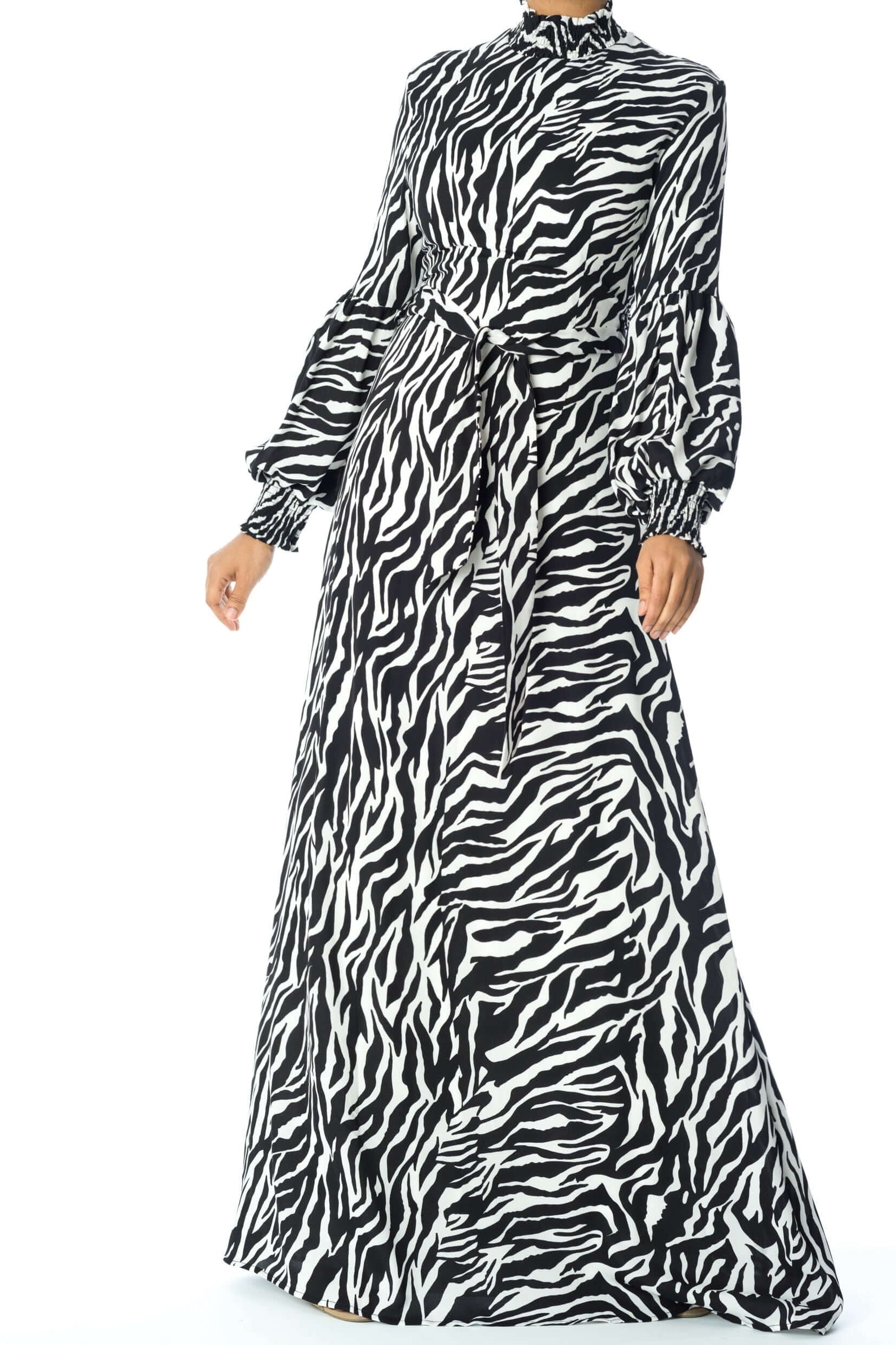 Wild Zebra Print maxi dress Kabayare