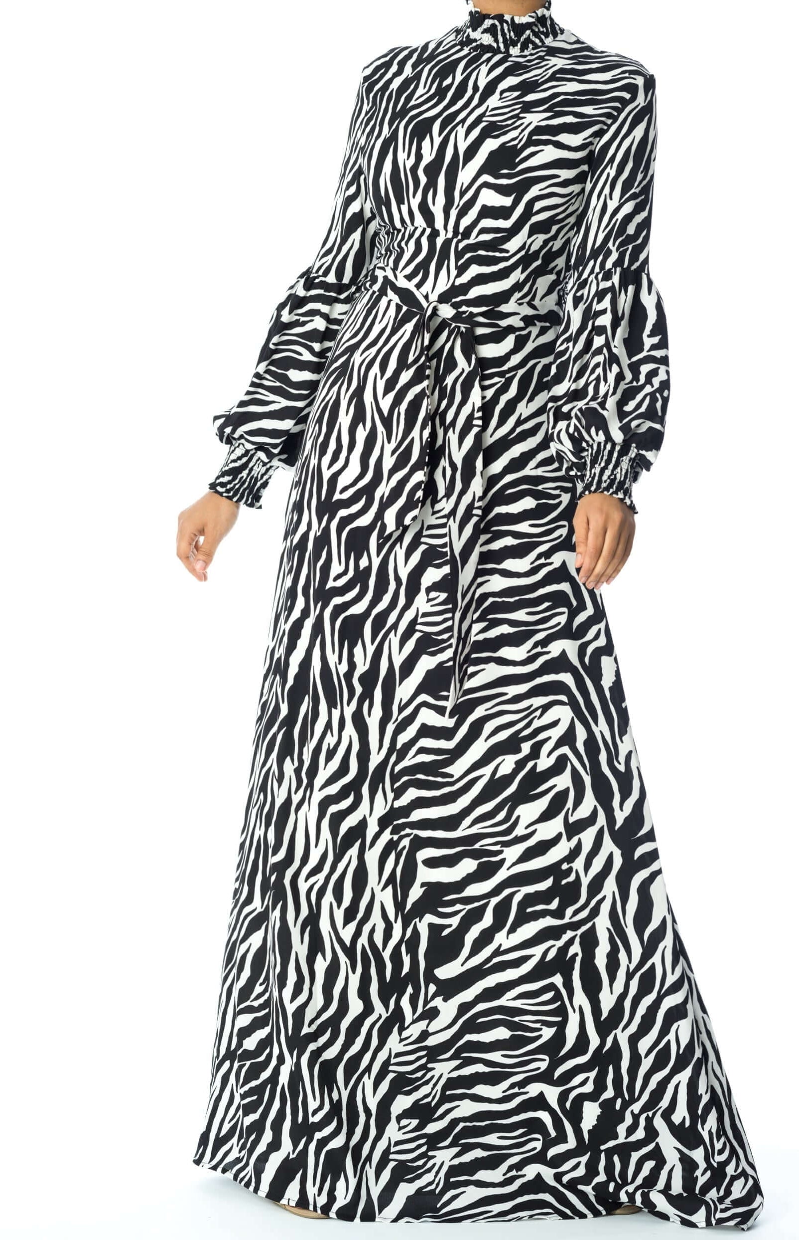 Wild Zebra Print maxi dress Kabayare