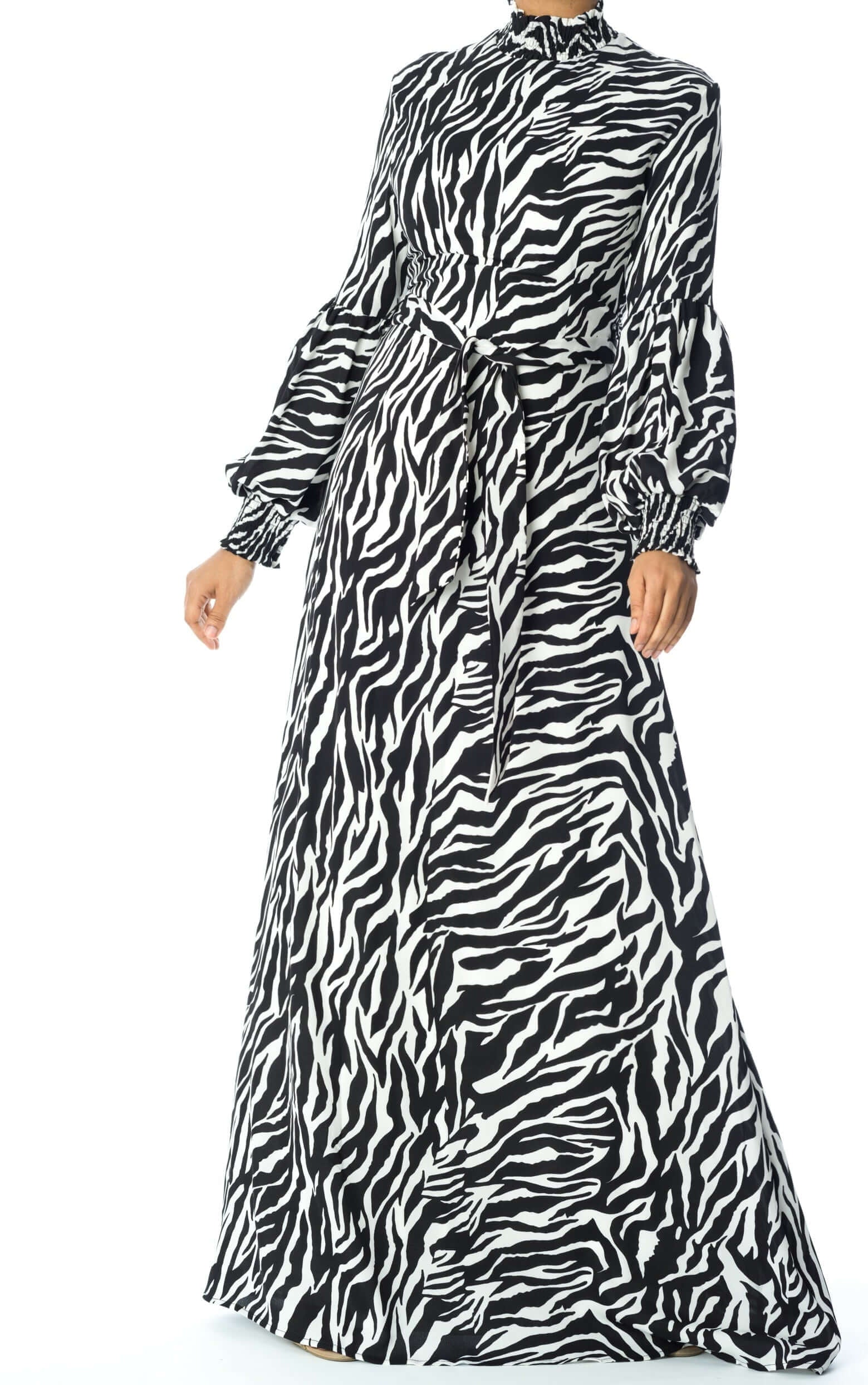 Wild Zebra Print maxi dress Kabayare
