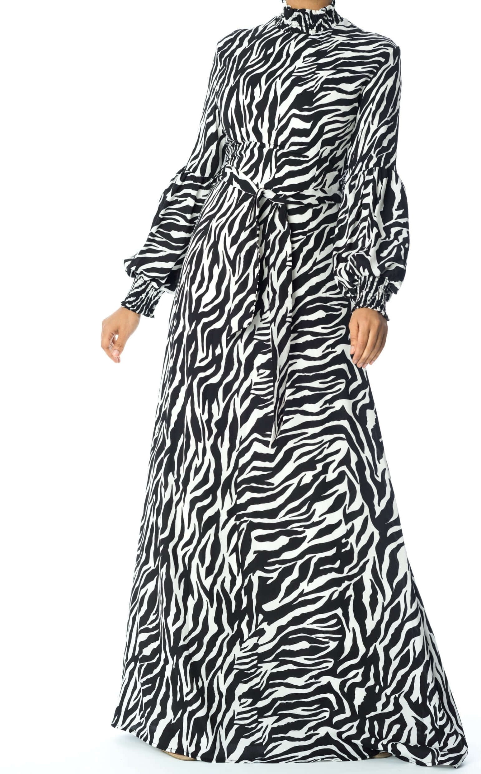 Wild Zebra Print maxi dress Kabayare