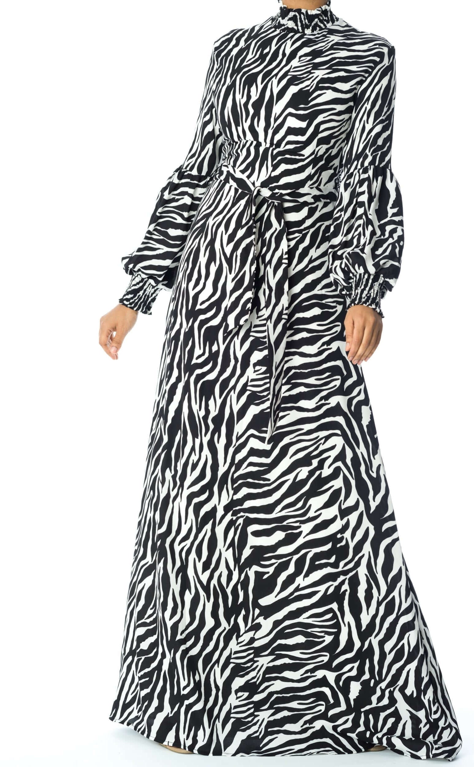 Wild Zebra Print maxi dress Kabayare