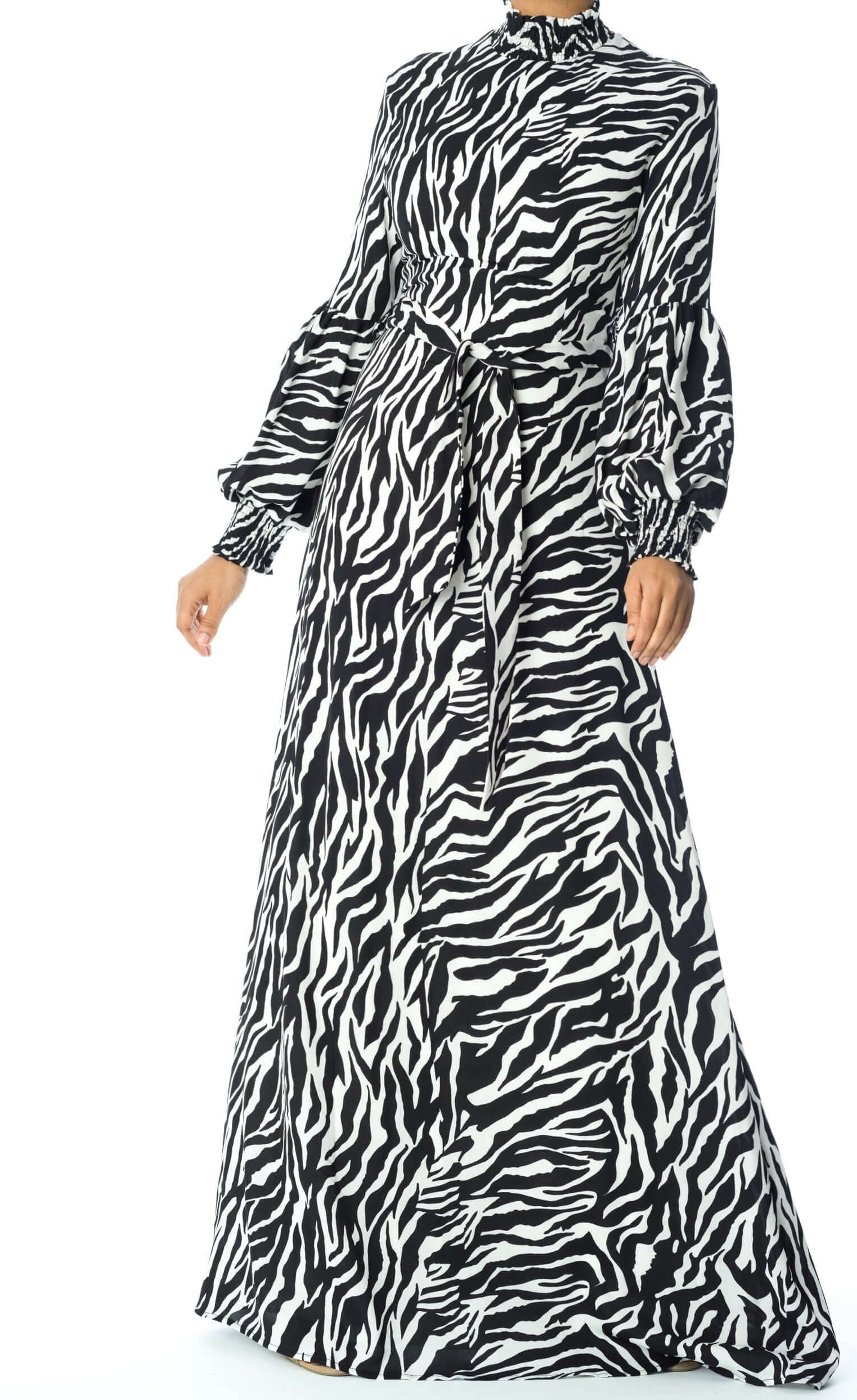 Wild Zebra Print maxi dress Kabayare
