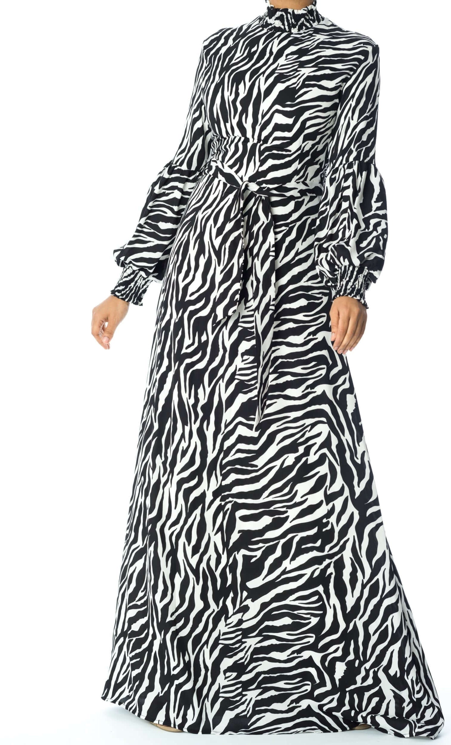 Wild Zebra Print maxi dress Kabayare