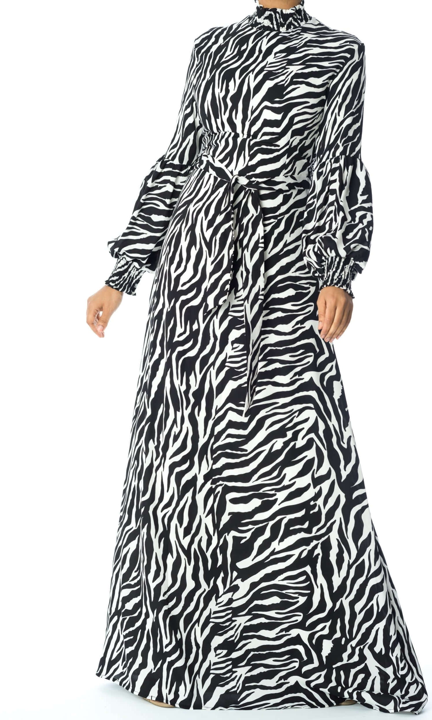 Wild Zebra Print maxi dress Kabayare