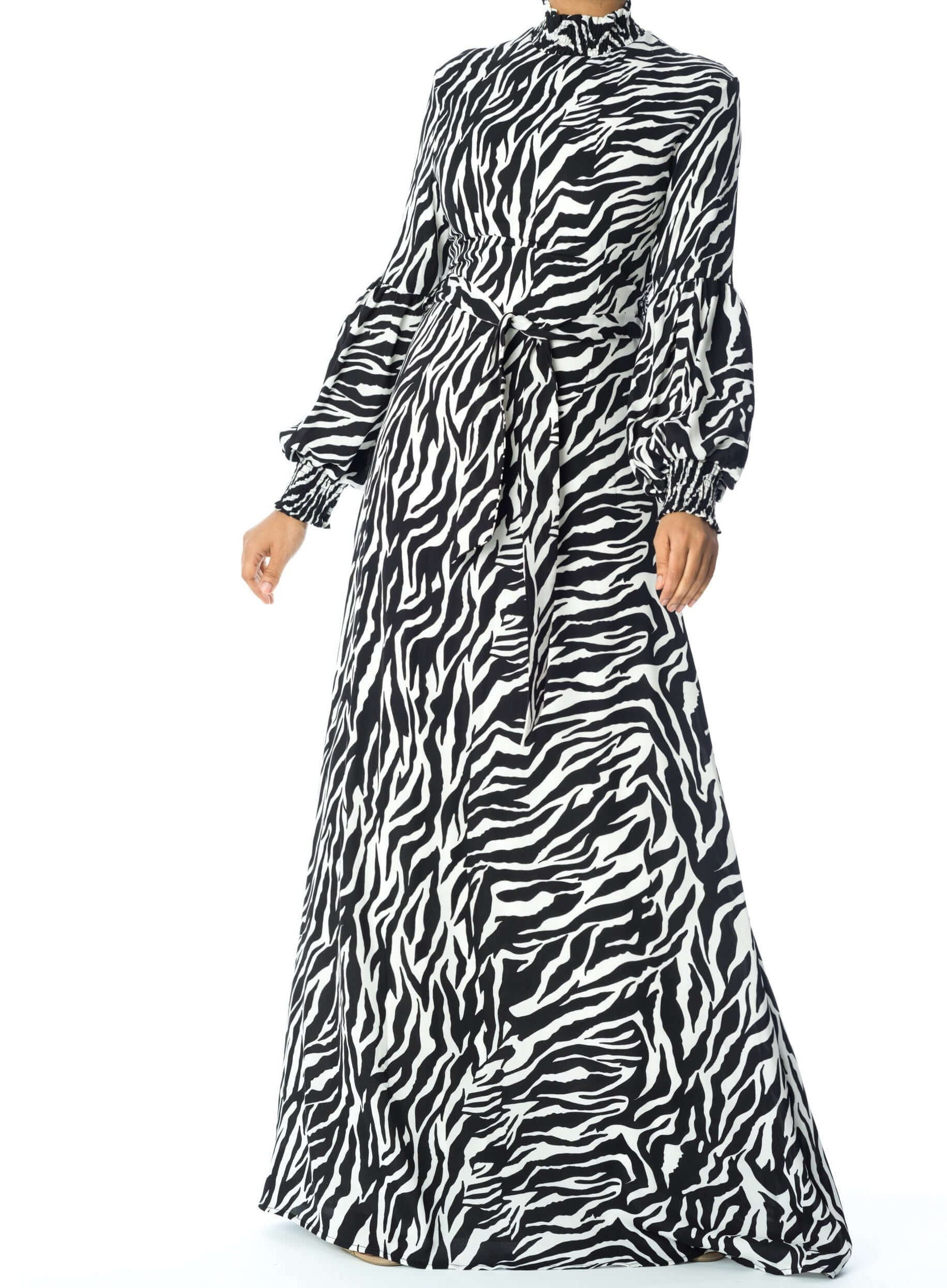 Wild Zebra Print maxi dress Kabayare