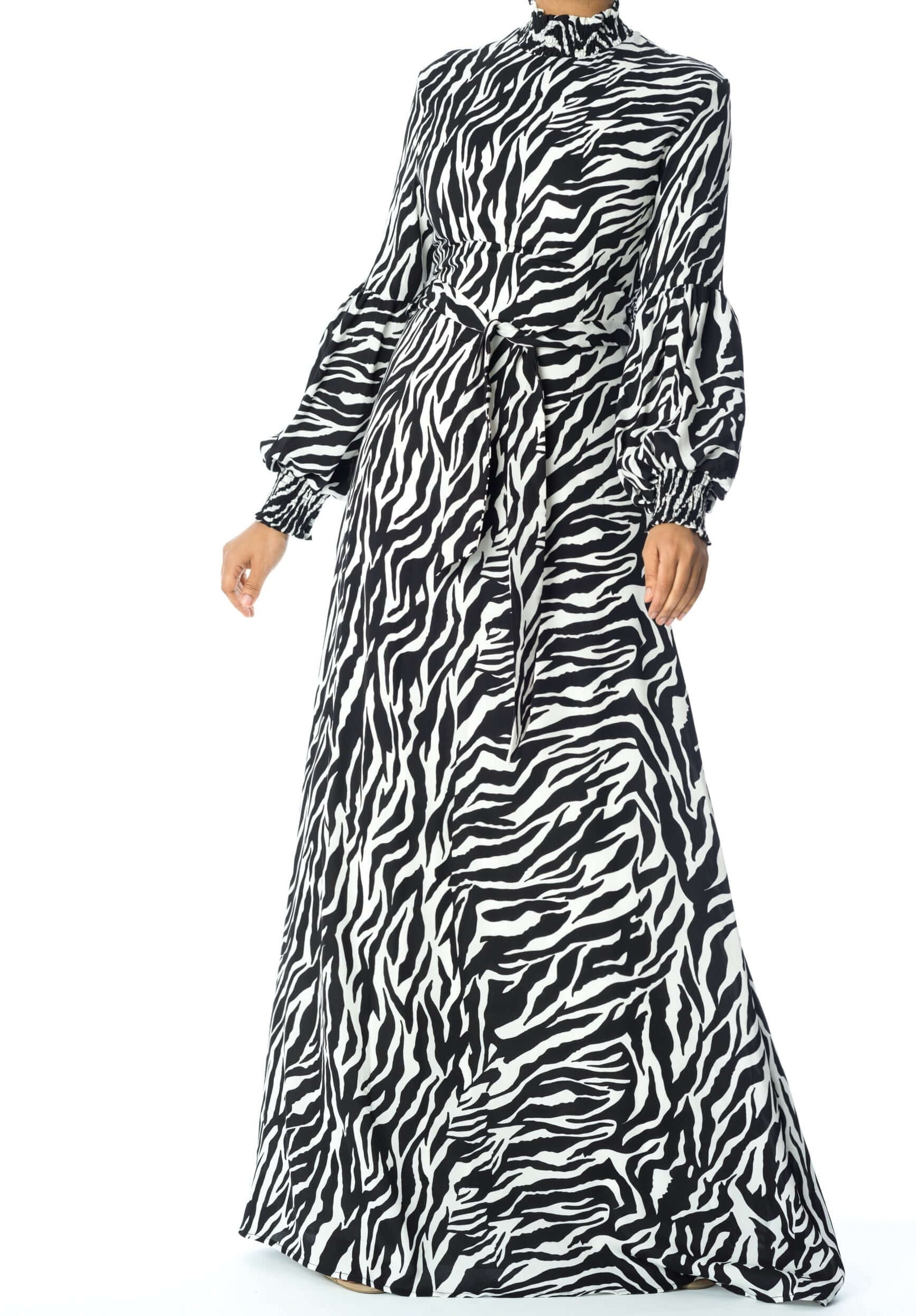 Wild Zebra Print maxi dress Kabayare