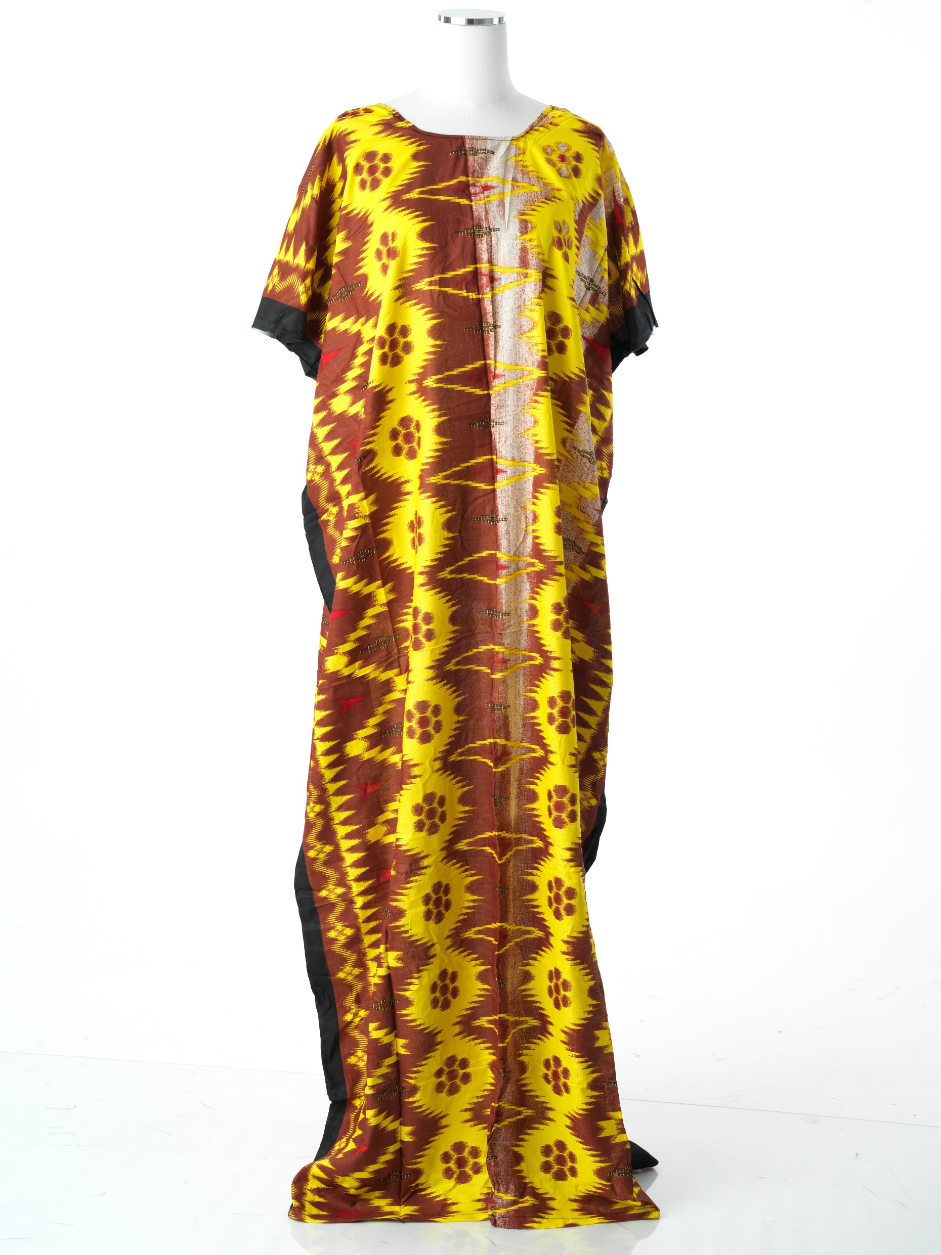 yellow macawis print bati dress Kabayare