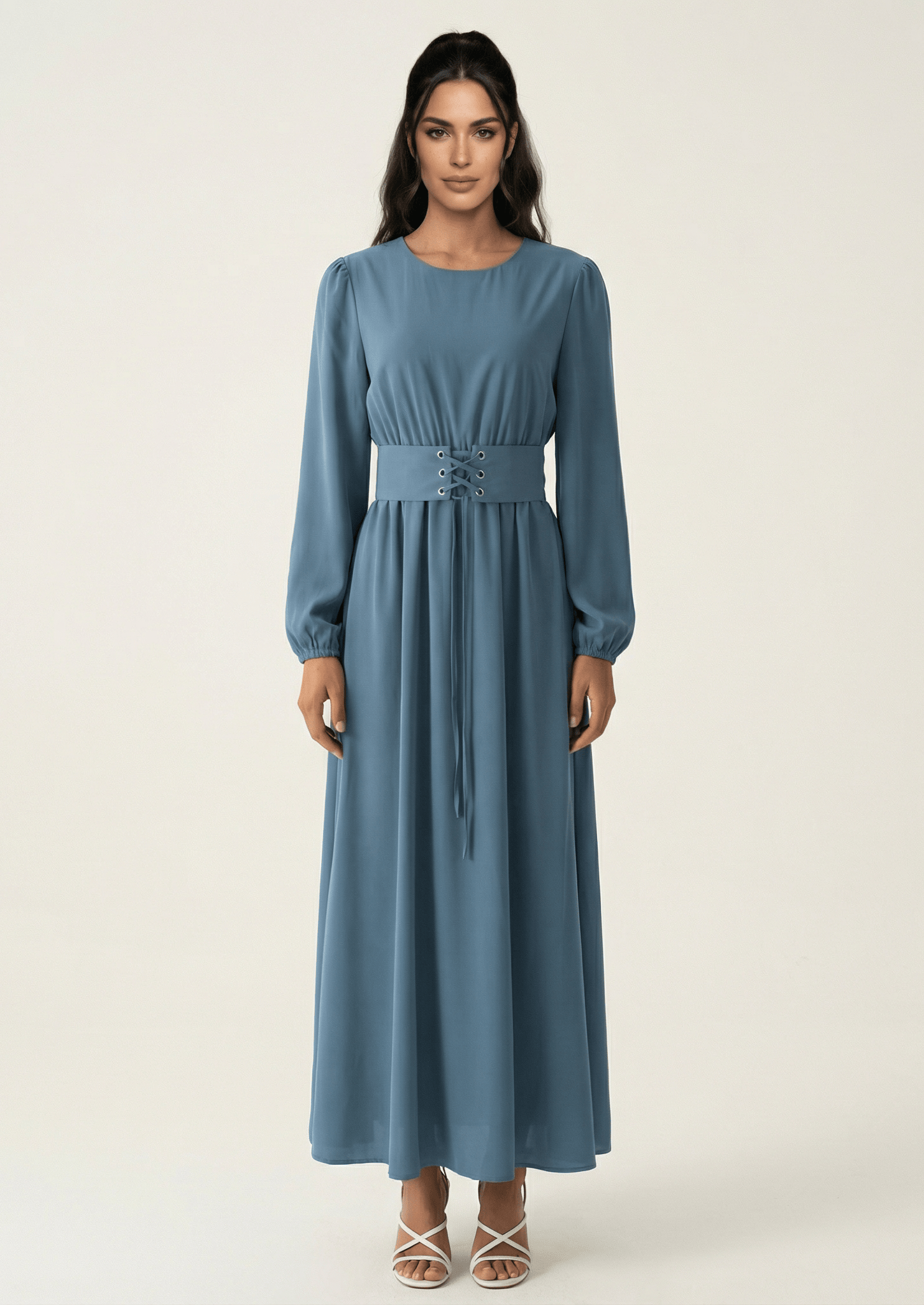 Yusra Elegant Edgy Maxi Dress Kabayare