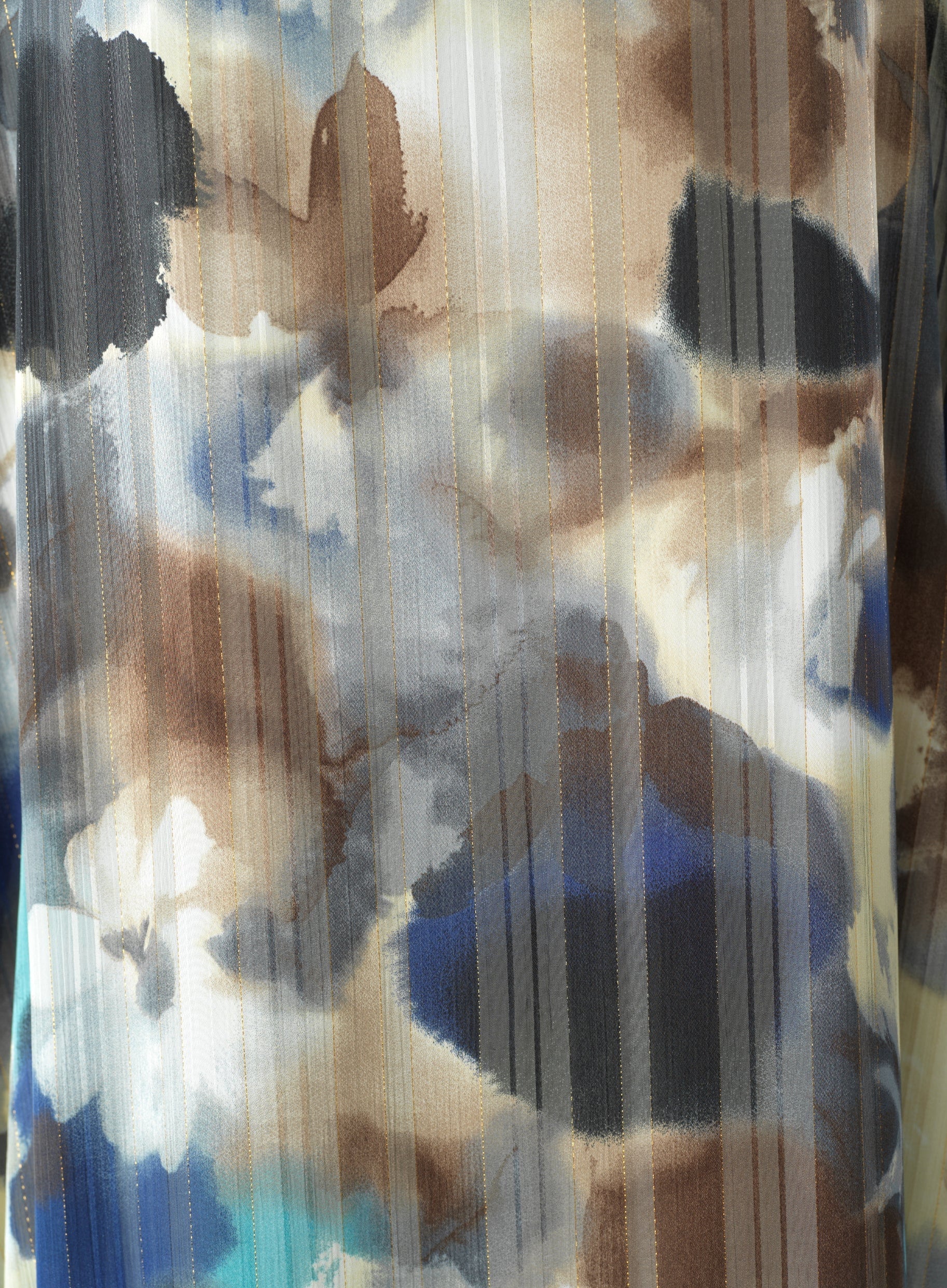 Zohra Earth tone silk chiffon shimmer kaftan abaya Kabayare