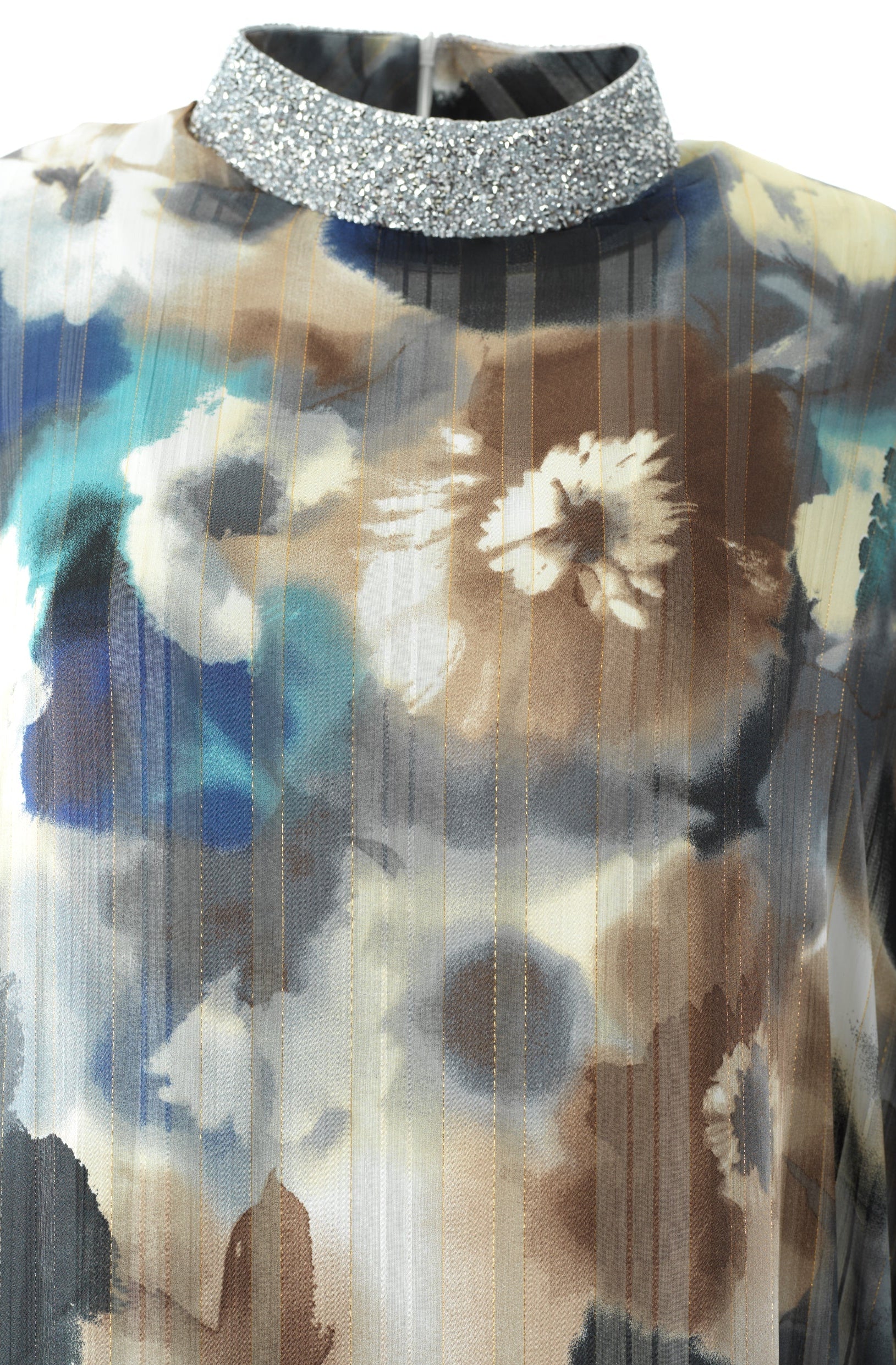 Zohra Earth tone silk chiffon shimmer kaftan abaya Kabayare