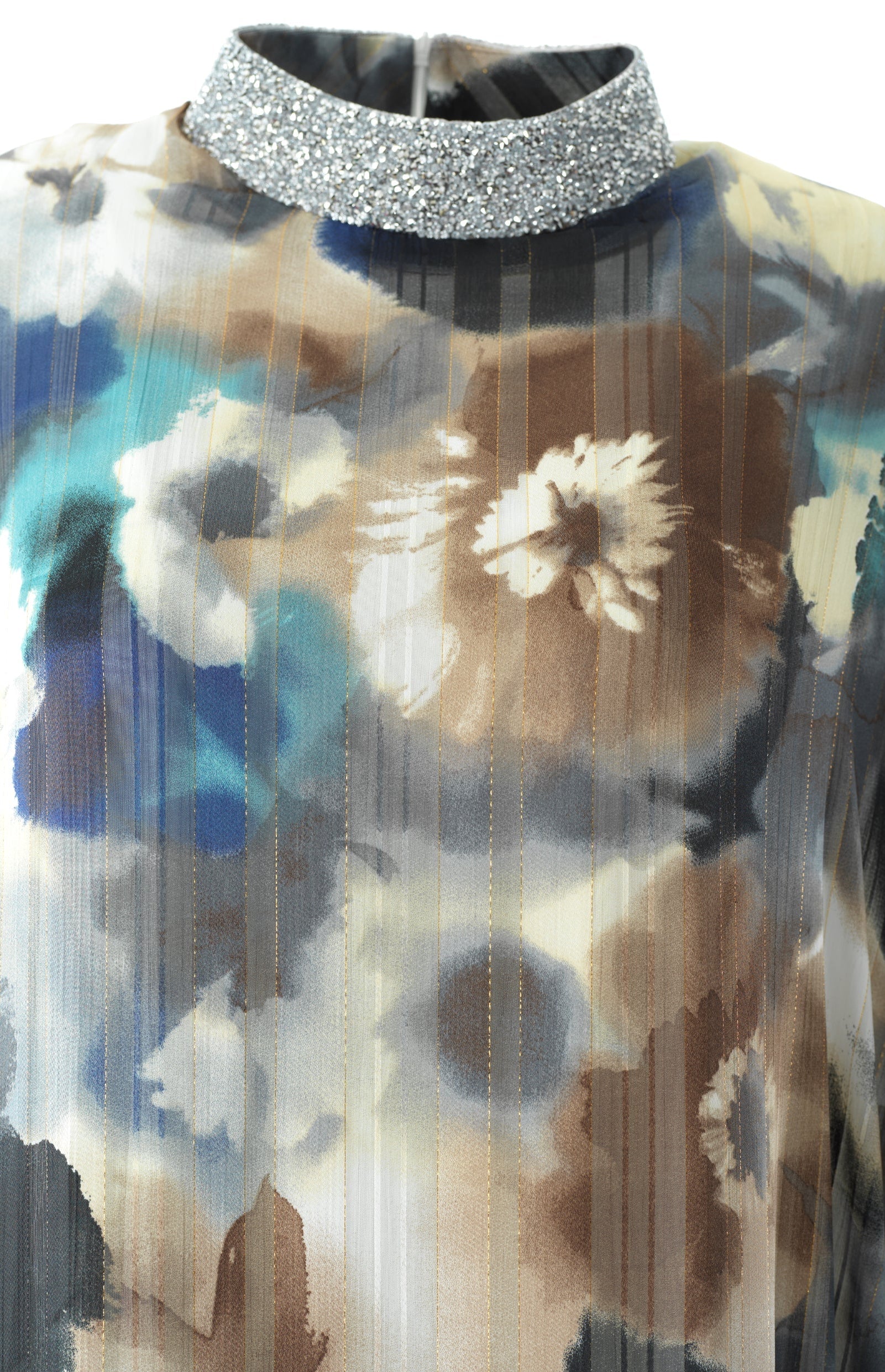 Zohra Earth tone silk chiffon shimmer kaftan abaya Kabayare