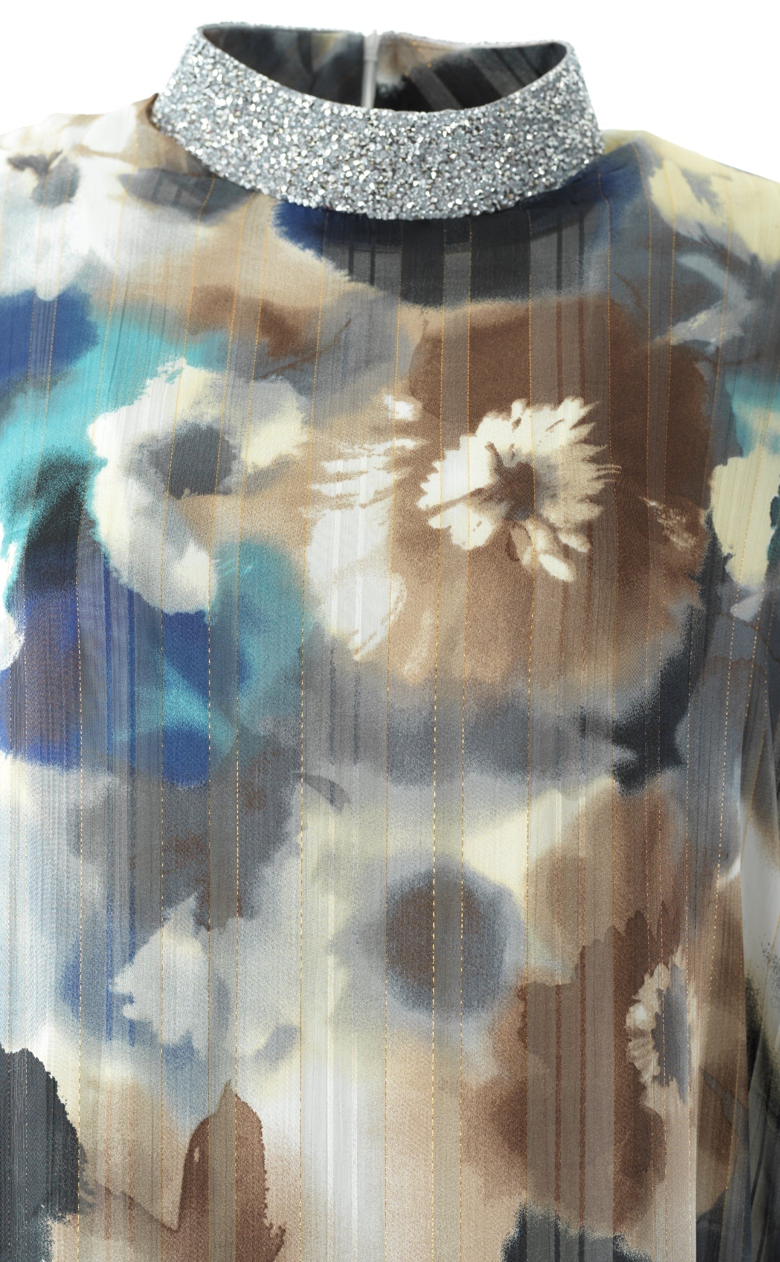 Zohra Earth tone silk chiffon shimmer kaftan abaya Kabayare