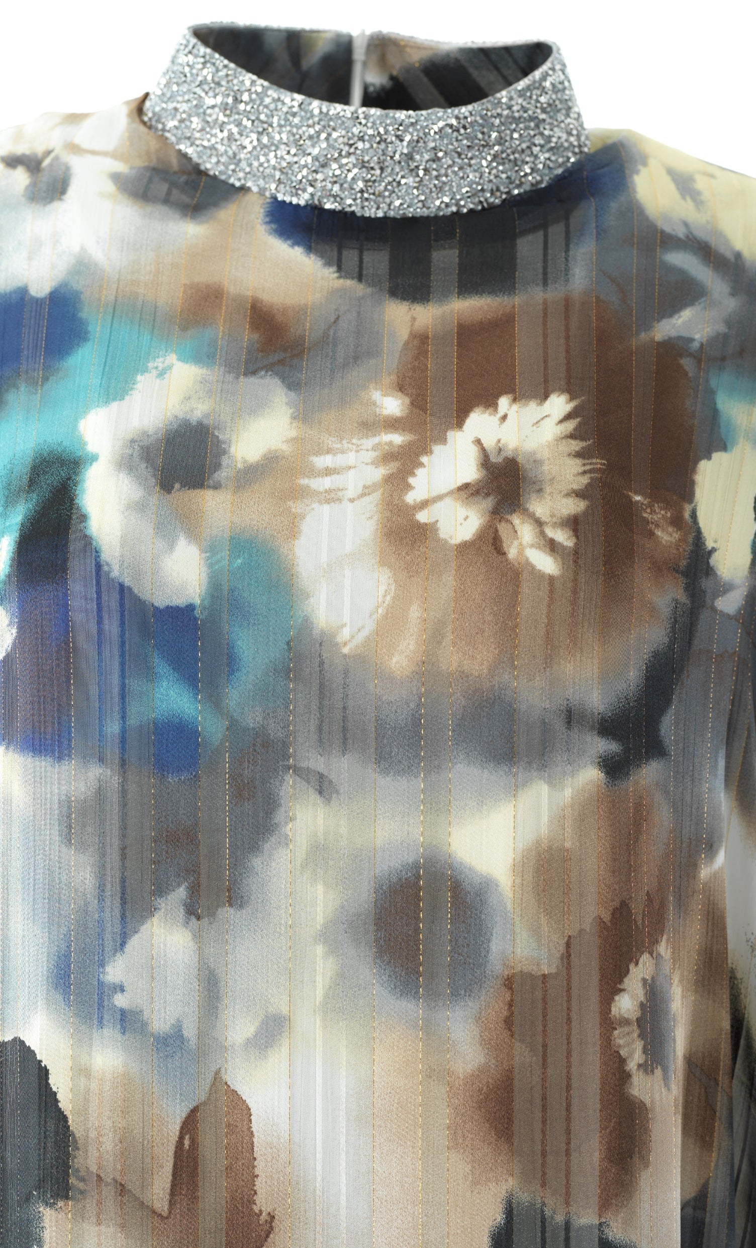 Zohra Earth tone silk chiffon shimmer kaftan abaya Kabayare