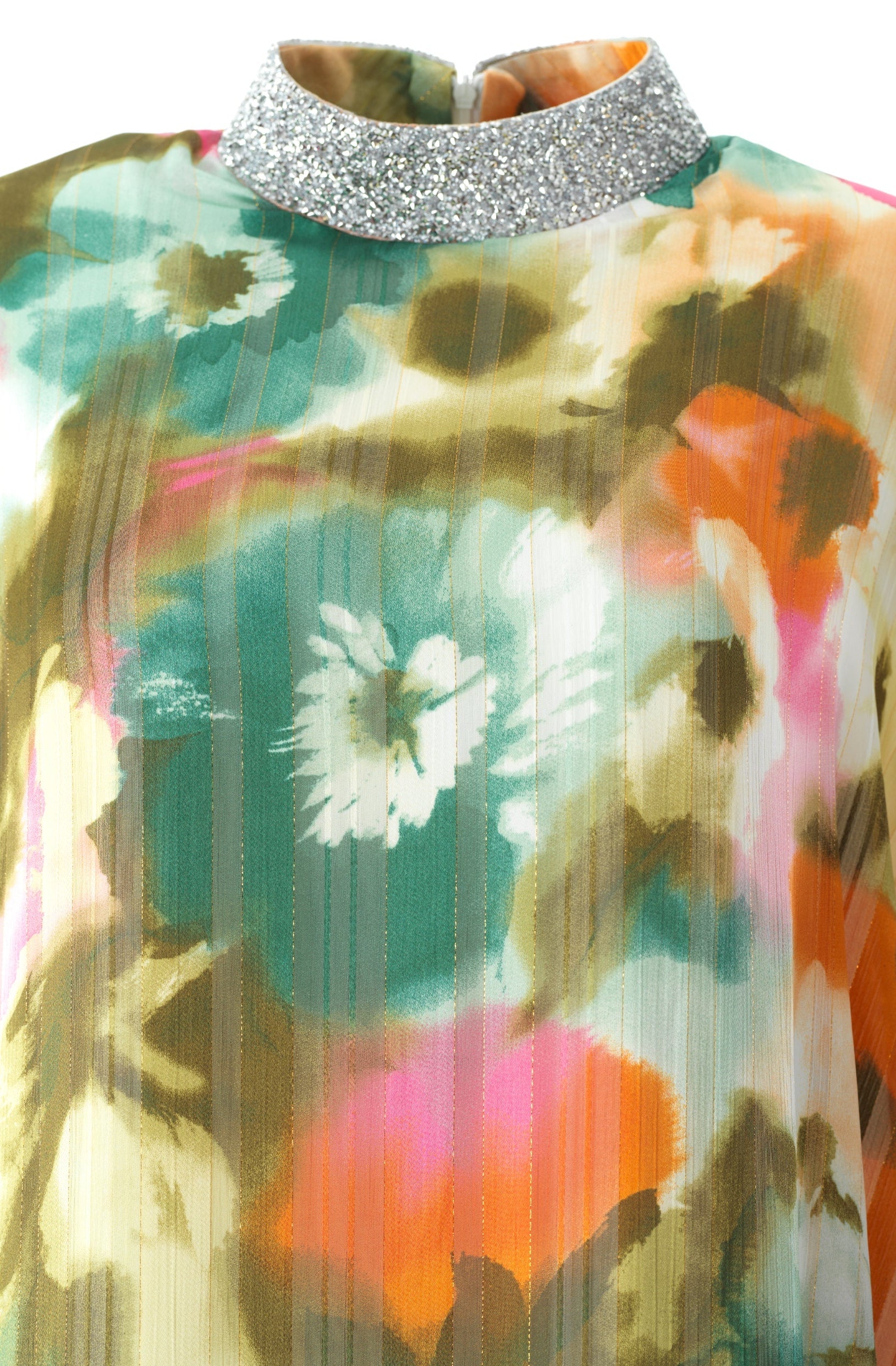 Zohra Olive tone silk chiffon shimmer kaftan abaya Kabayare