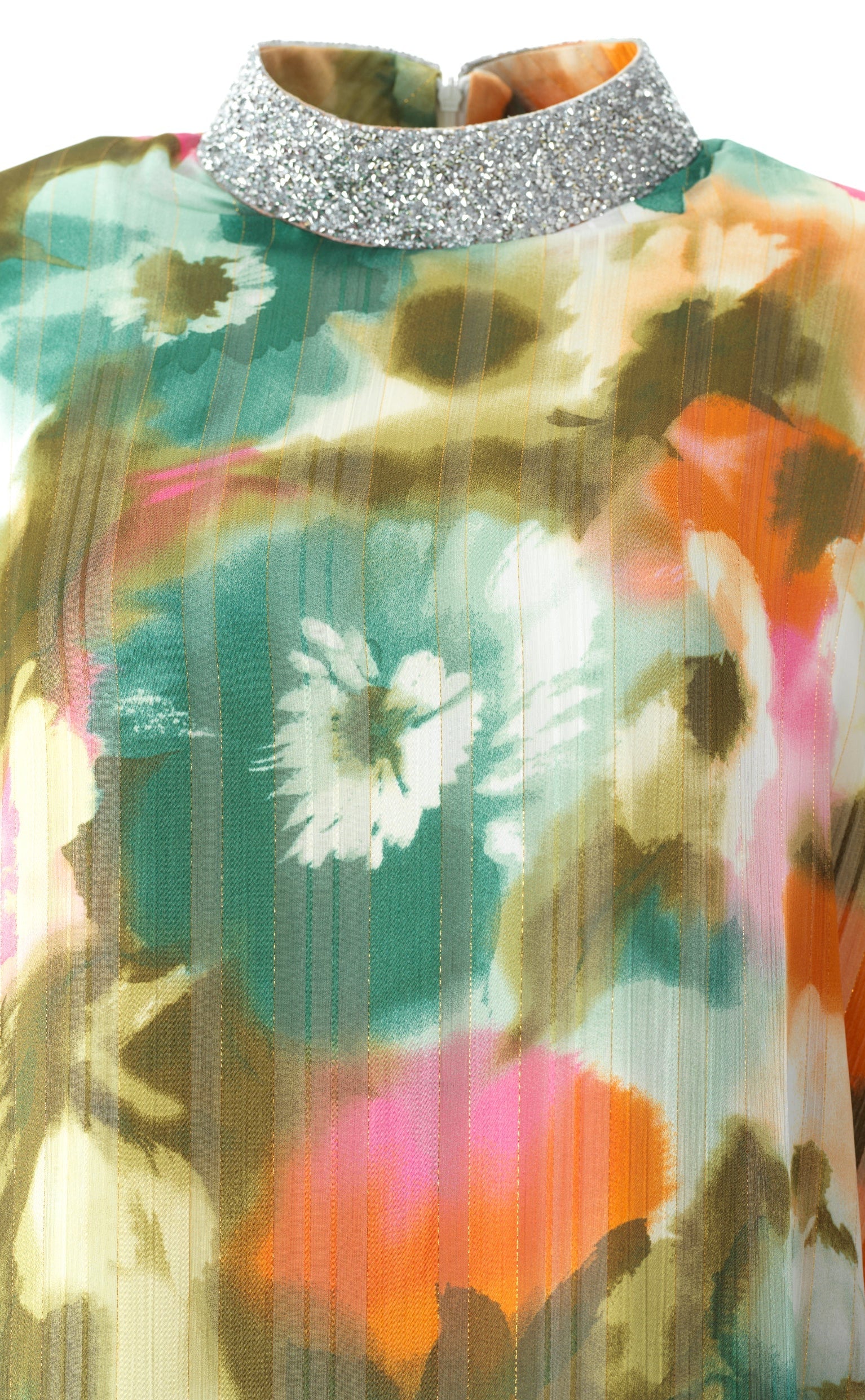 Zohra Olive tone silk chiffon shimmer kaftan abaya Kabayare