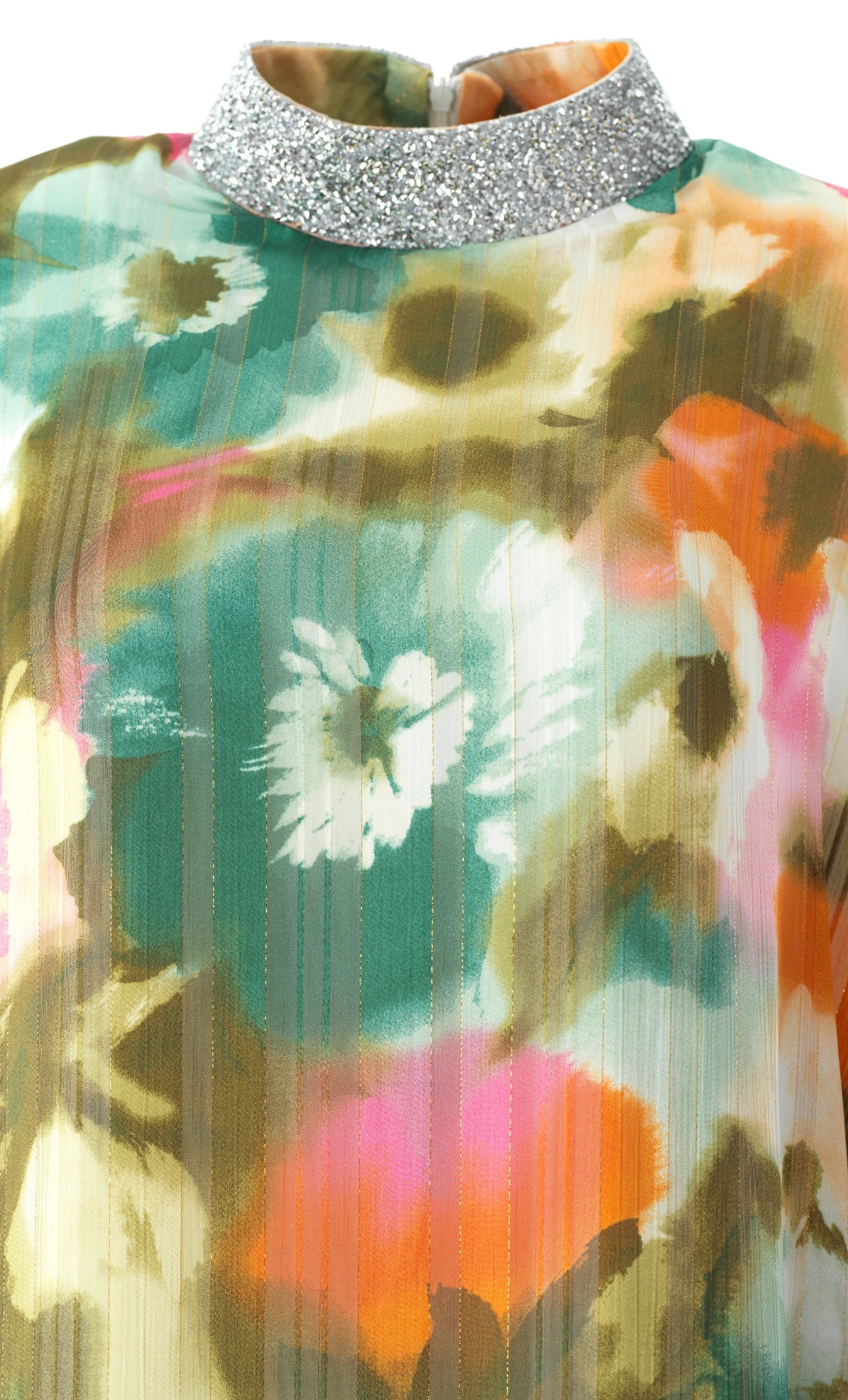 Zohra Olive tone silk chiffon shimmer kaftan abaya Kabayare