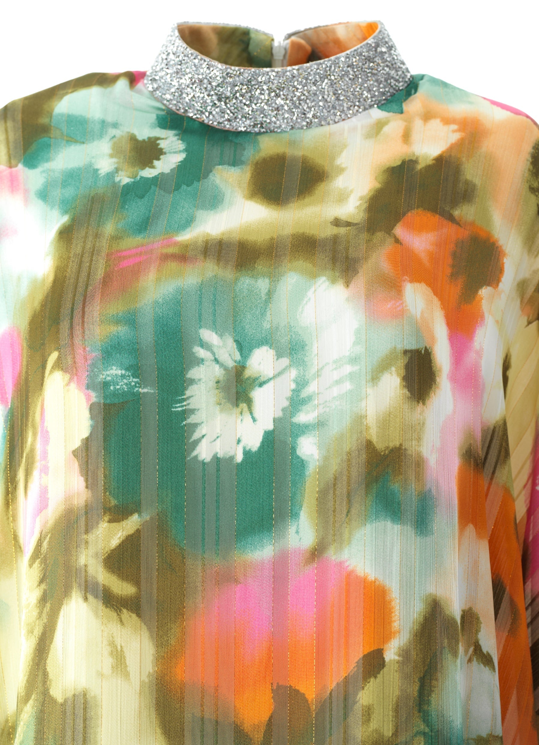 Zohra Olive tone silk chiffon shimmer kaftan abaya Kabayare