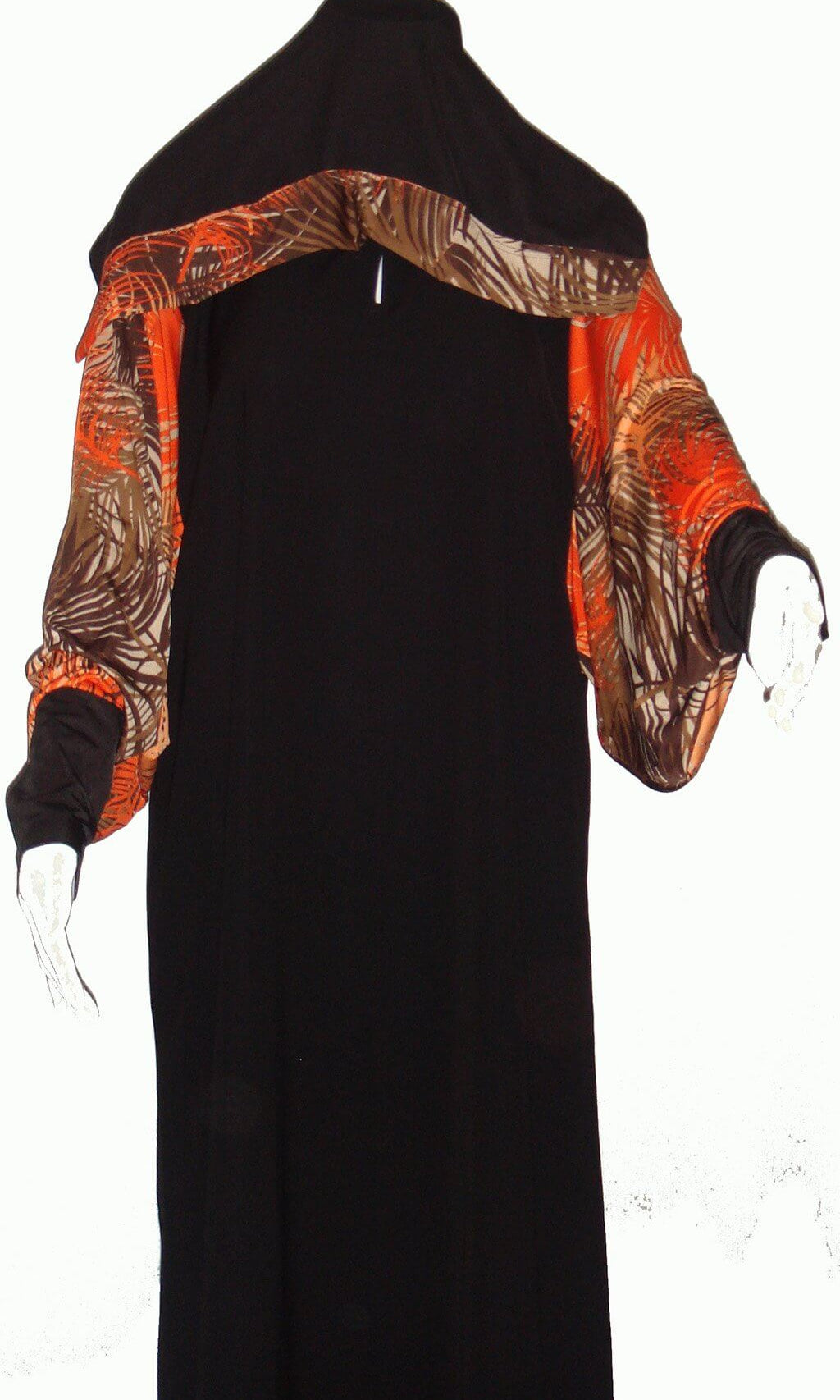 Abstract Orange Abaya Kabayare